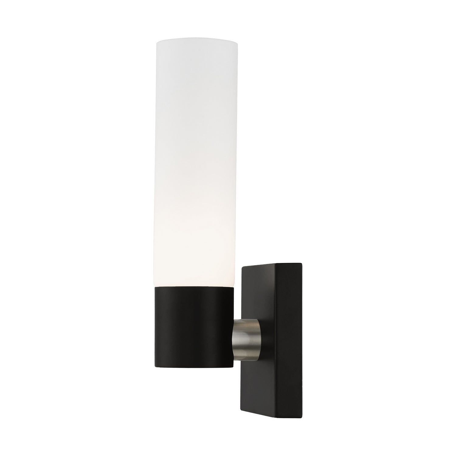 Livex Lighting - 10101-04 - One Light Wall Sconce - Aero - Black w/ Brushed Nickel