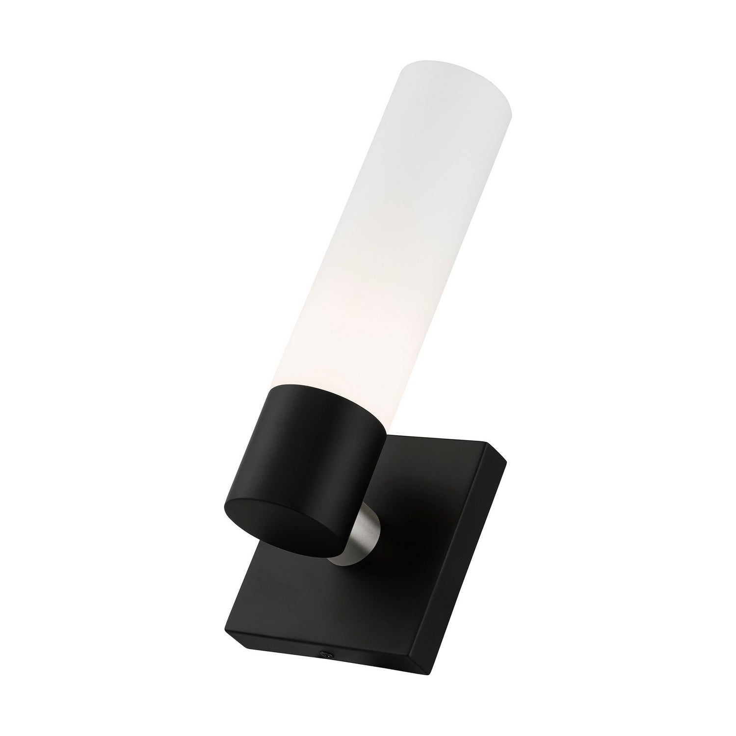 Livex Lighting - 10101-04 - One Light Wall Sconce - Aero - Black w/ Brushed Nickel