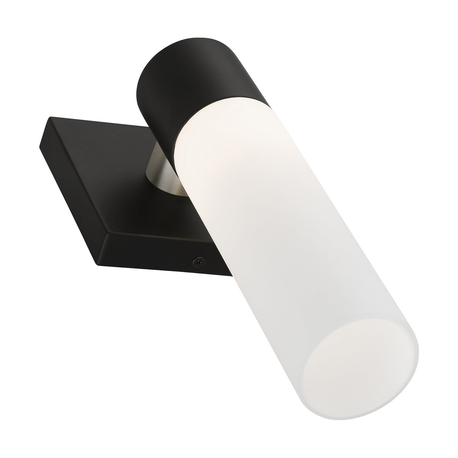 Livex Lighting - 10101-04 - One Light Wall Sconce - Aero - Black w/ Brushed Nickel