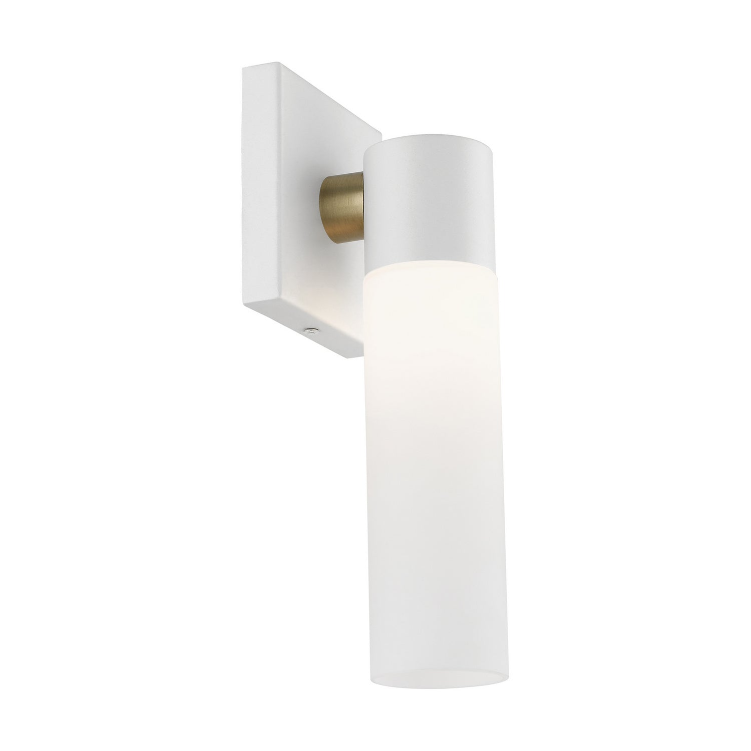 Livex Lighting - 10101-13 - One Light Wall Sconce - Aero - Textured White w/ Antique Brass