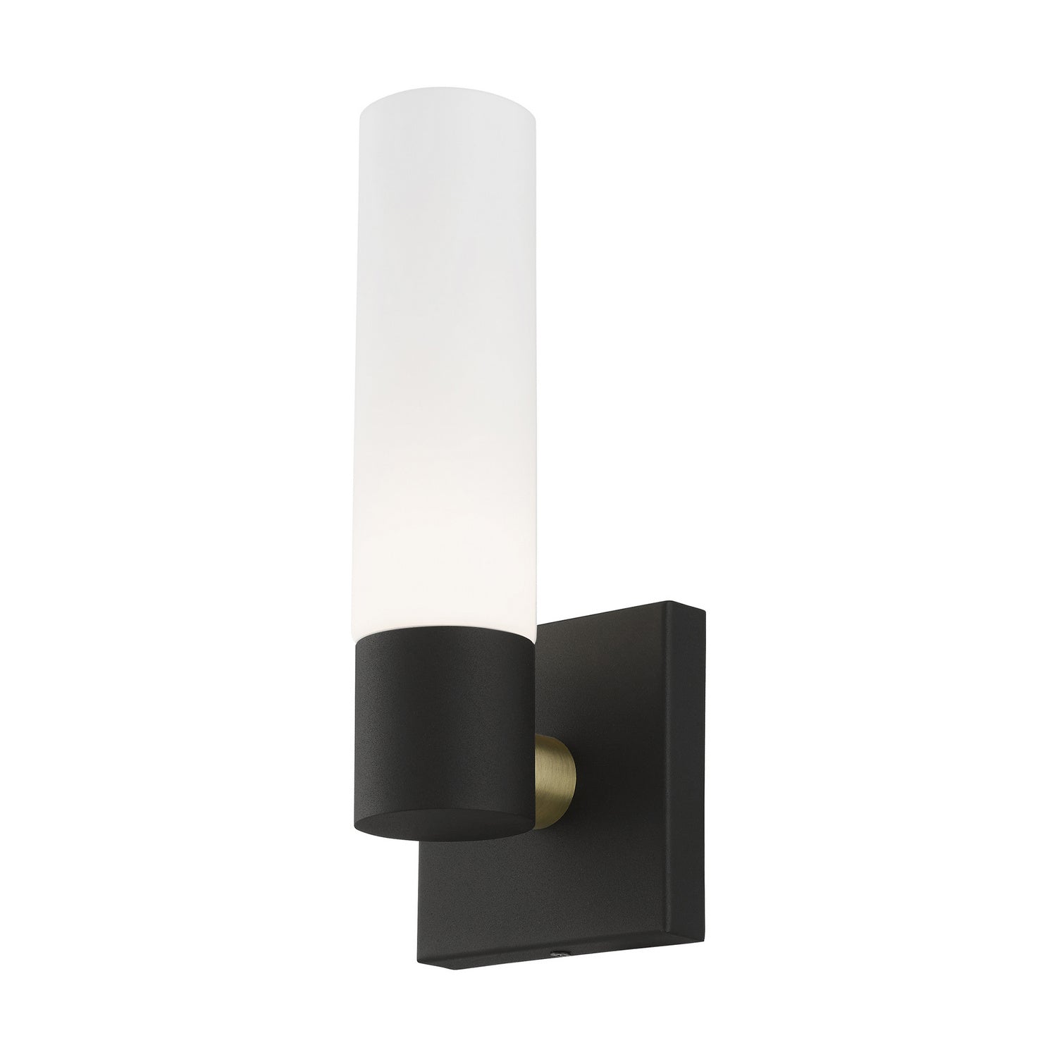 Livex Lighting - 10101-14 - One Light Wall Sconce - Aero - Textured Black w/ Antique Brass