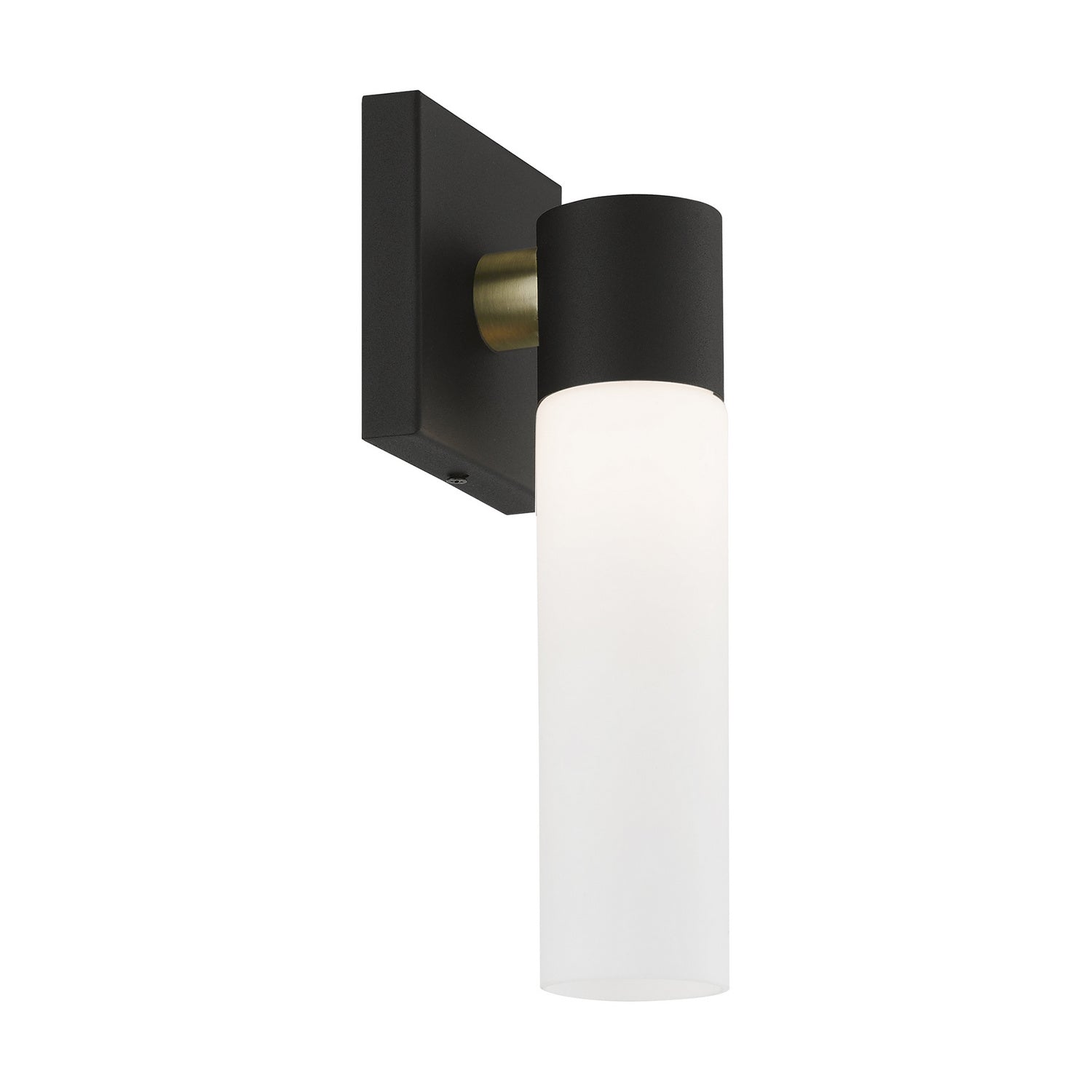 Livex Lighting - 10101-14 - One Light Wall Sconce - Aero - Textured Black w/ Antique Brass