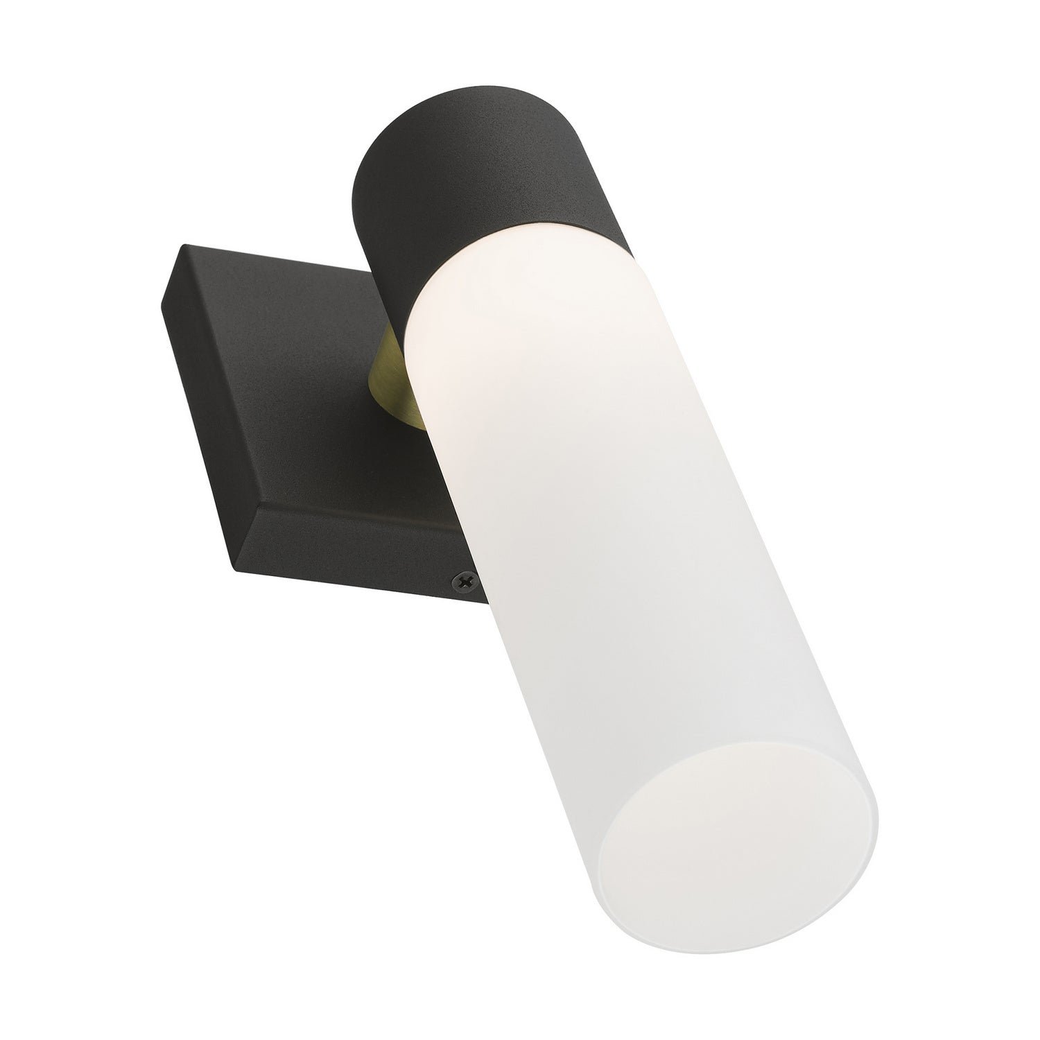 Livex Lighting - 10101-14 - One Light Wall Sconce - Aero - Textured Black w/ Antique Brass
