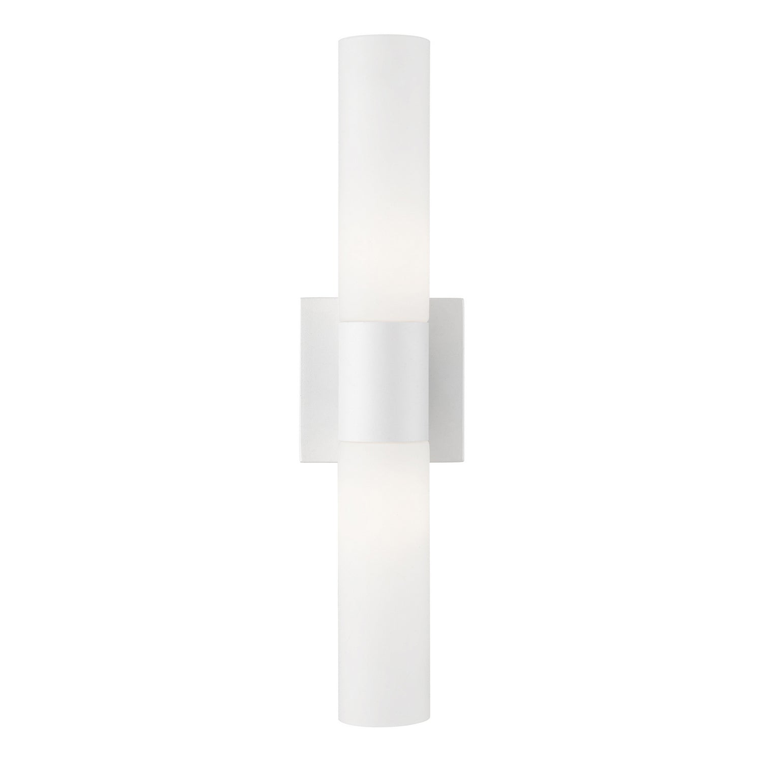 Livex Lighting - 10102-13 - Two Light Vanity - Aero - Textured White w/ Antique Brass