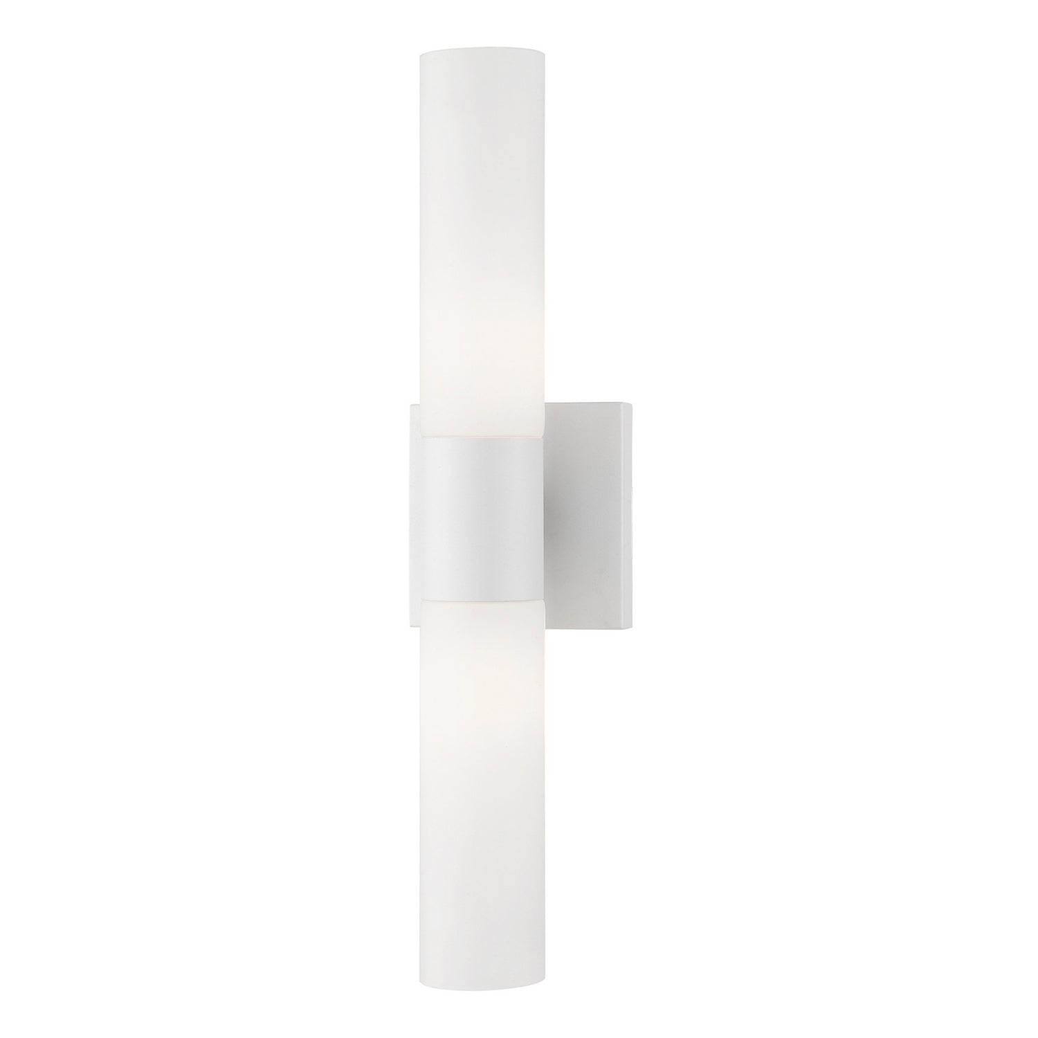 Livex Lighting - 10102-13 - Two Light Vanity - Aero - Textured White w/ Antique Brass