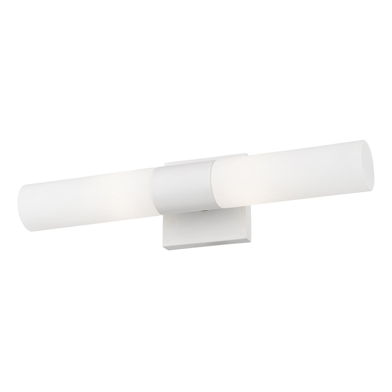 Livex Lighting - 10102-13 - Two Light Vanity - Aero - Textured White w/ Antique Brass
