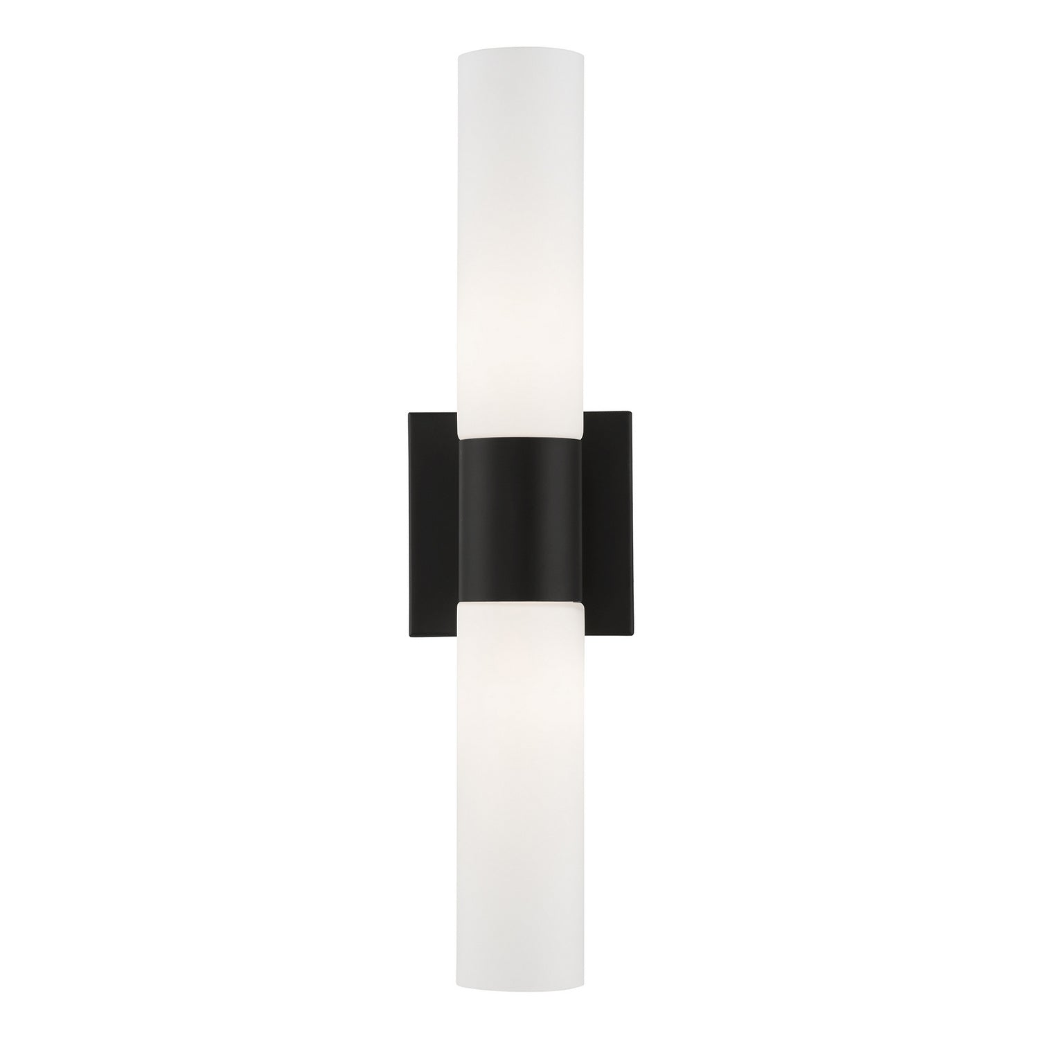 Livex Lighting - 10102-04 - Two Light Vanity - Aero - Black w/ Brushed Nickel