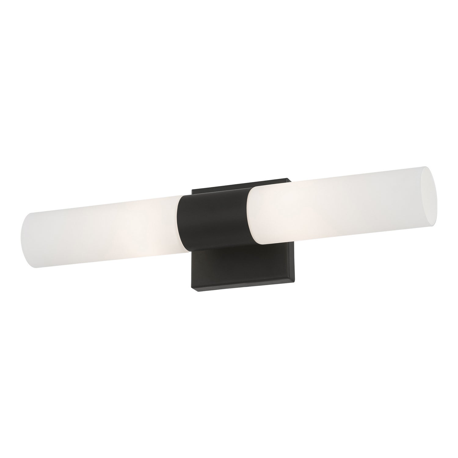 Livex Lighting - 10102-04 - Two Light Vanity - Aero - Black w/ Brushed Nickel