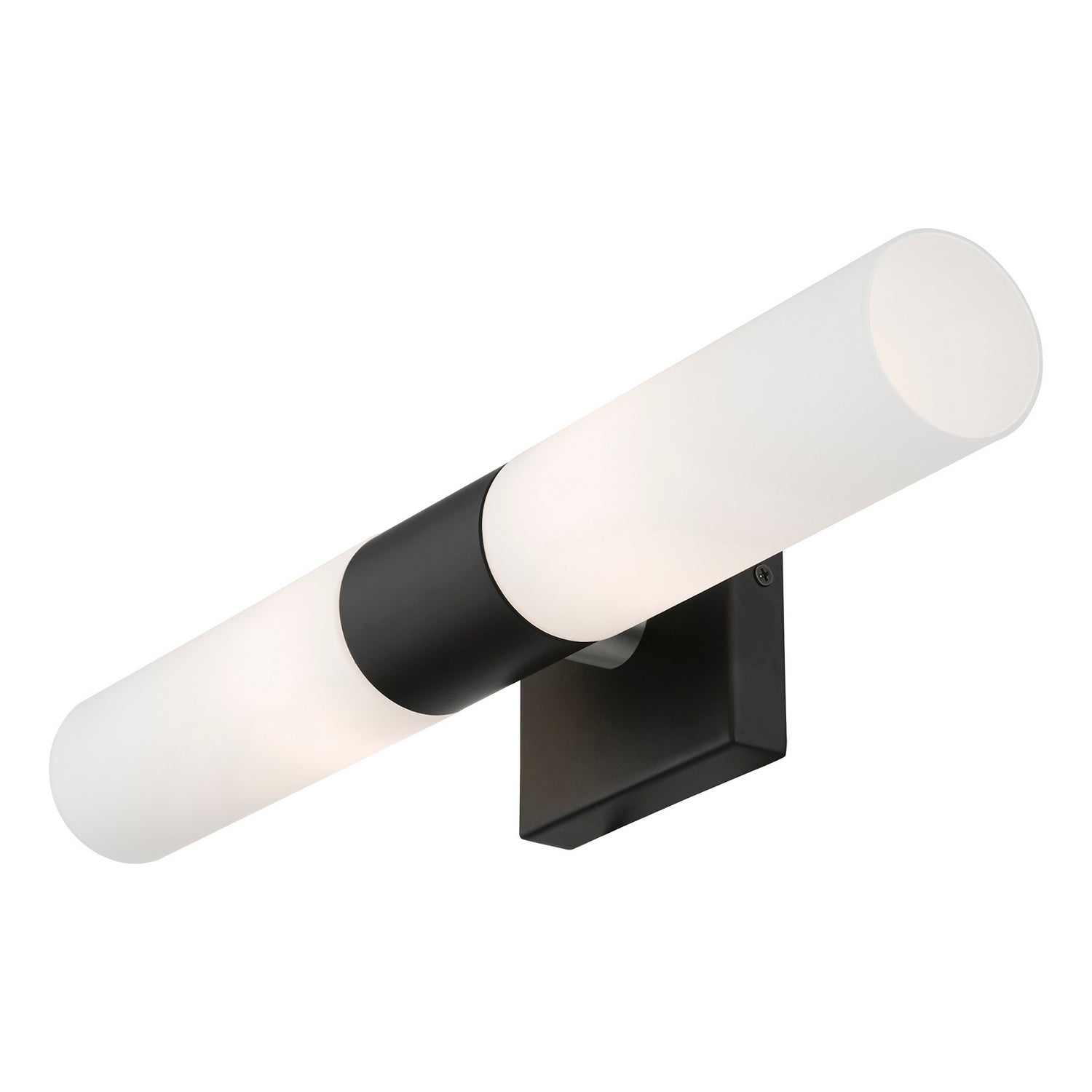 Livex Lighting - 10102-04 - Two Light Vanity - Aero - Black w/ Brushed Nickel