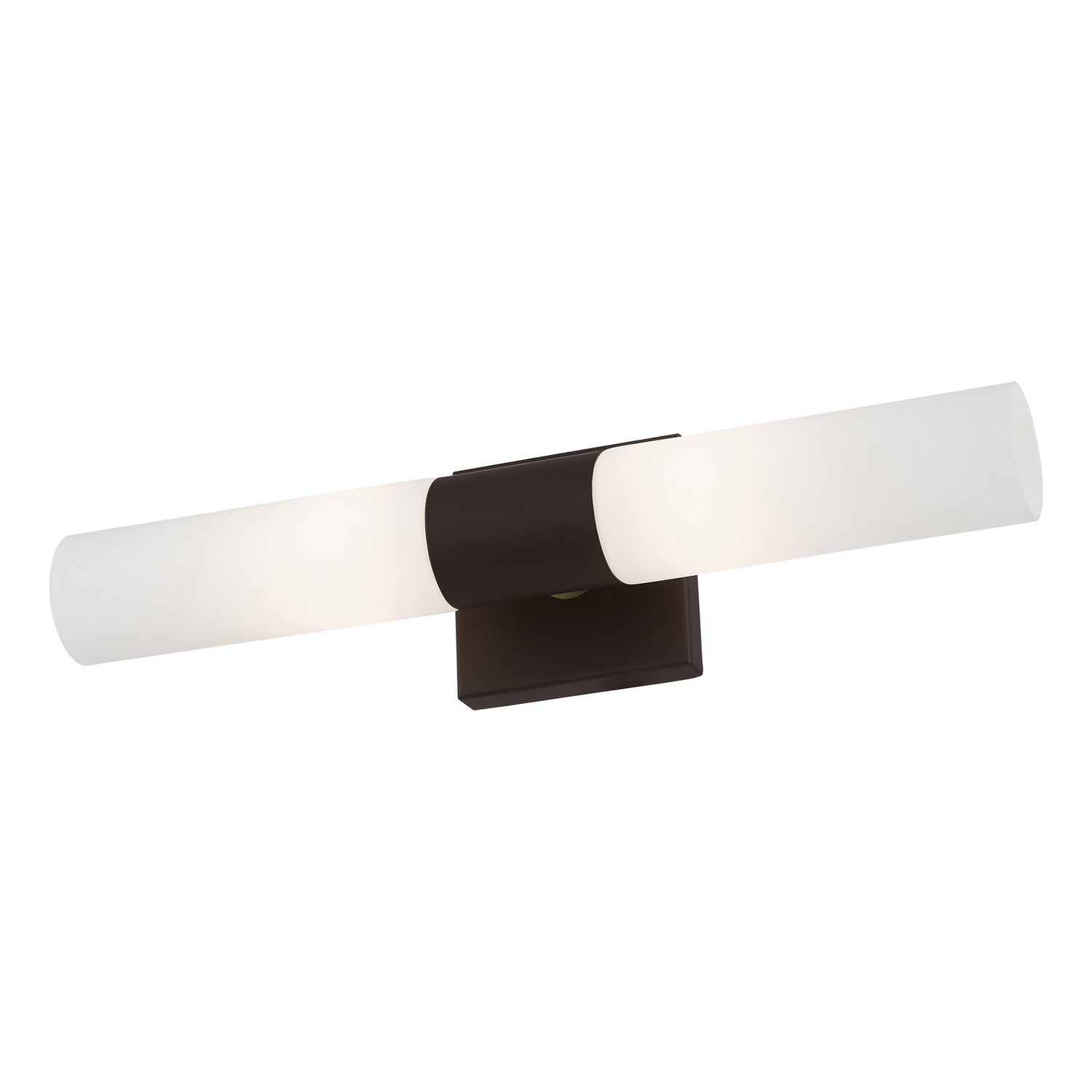 Livex Lighting - 10102-07 - Two Light Vanity - Aero - Bronze w/ Antique Brass