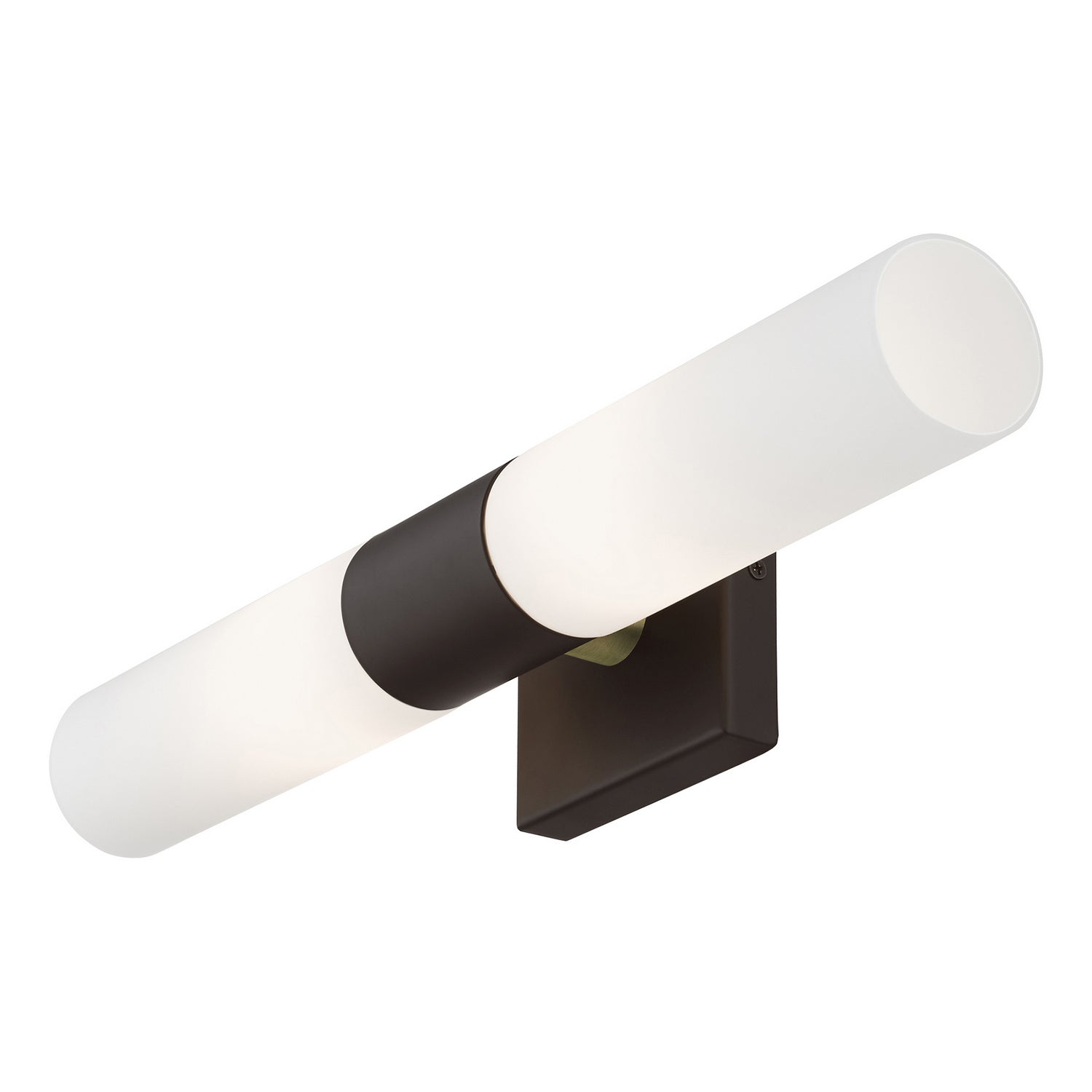 Livex Lighting - 10102-07 - Two Light Vanity - Aero - Bronze w/ Antique Brass