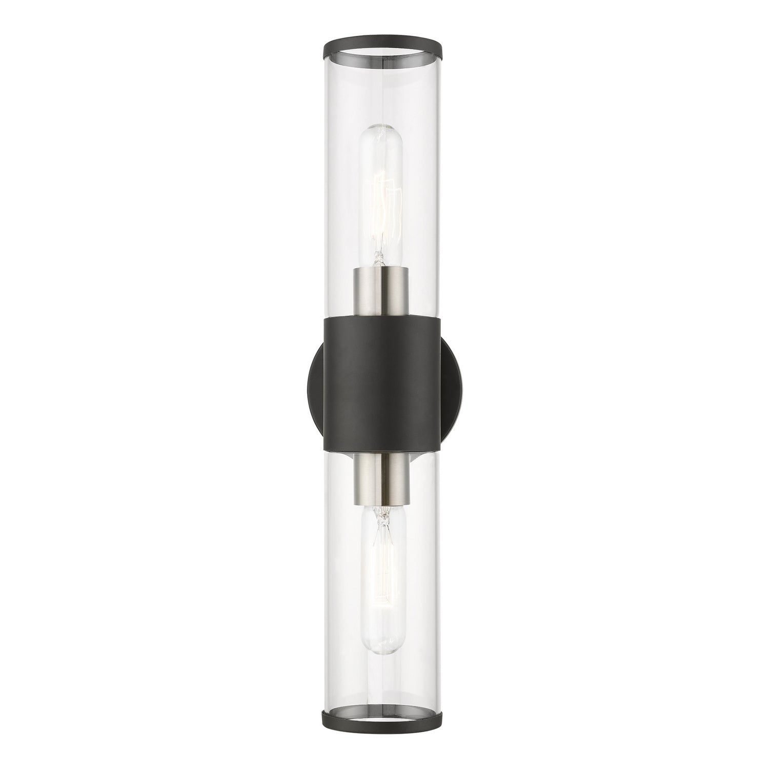 Livex Lighting - 17282-04 - Two Light Vanity - Banca - Black w/ Brushed Nickels