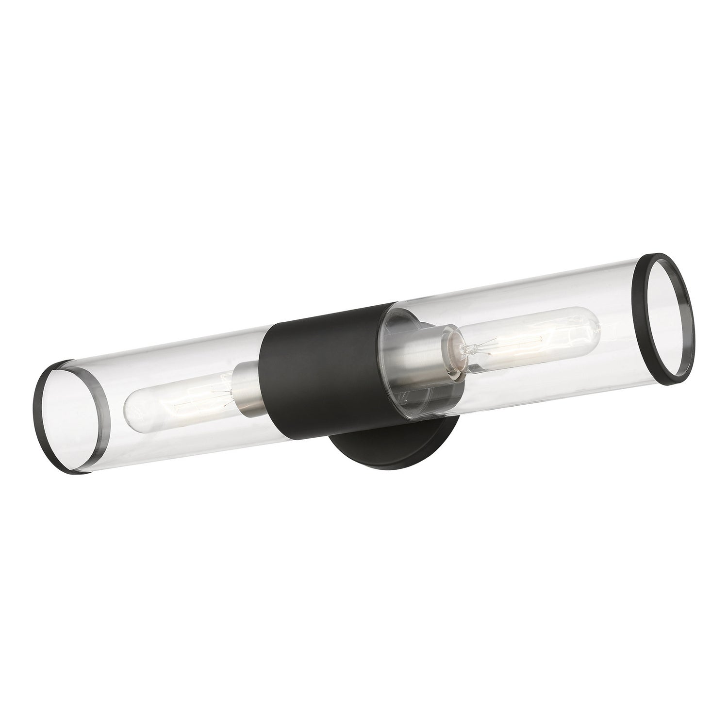 Livex Lighting - 17282-04 - Two Light Vanity - Banca - Black w/ Brushed Nickels