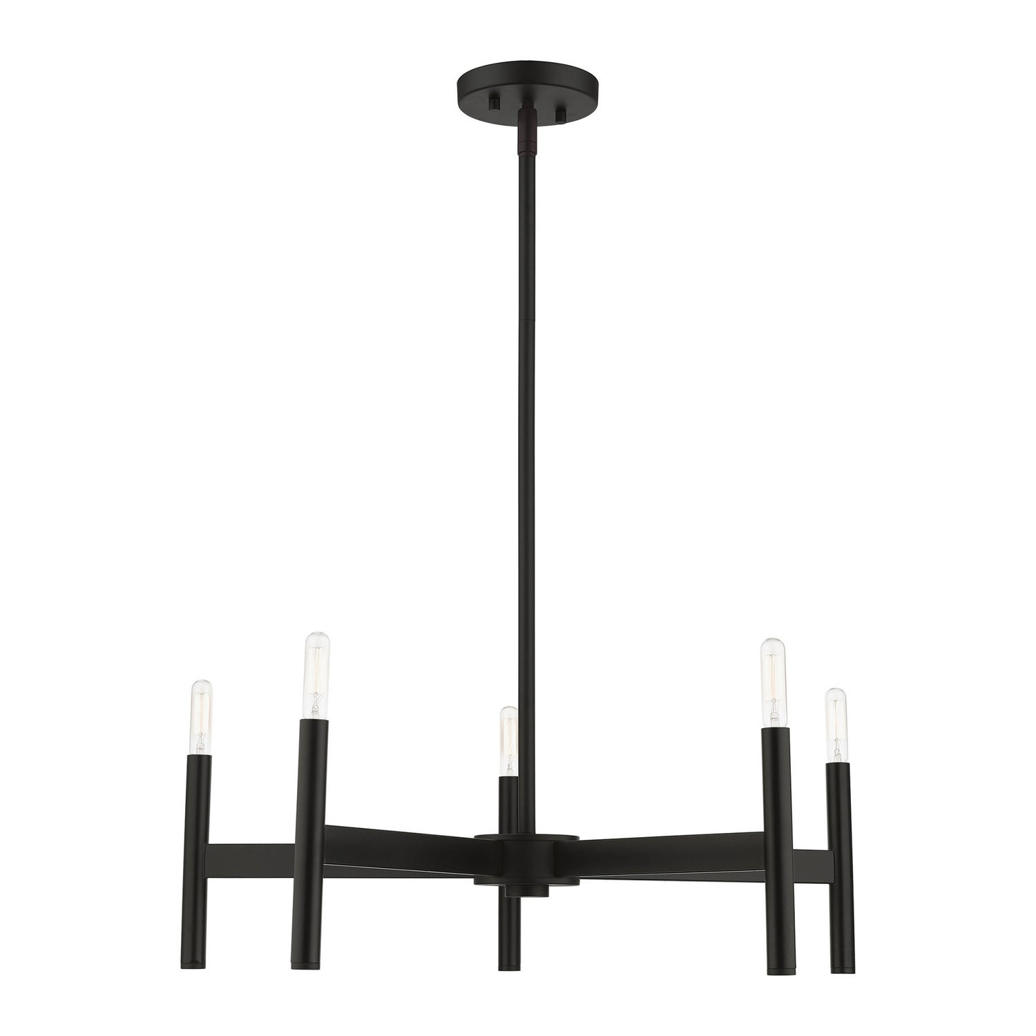 Livex Lighting - 51175-04 - Five Light Chandelier - Copenhagen - Black
