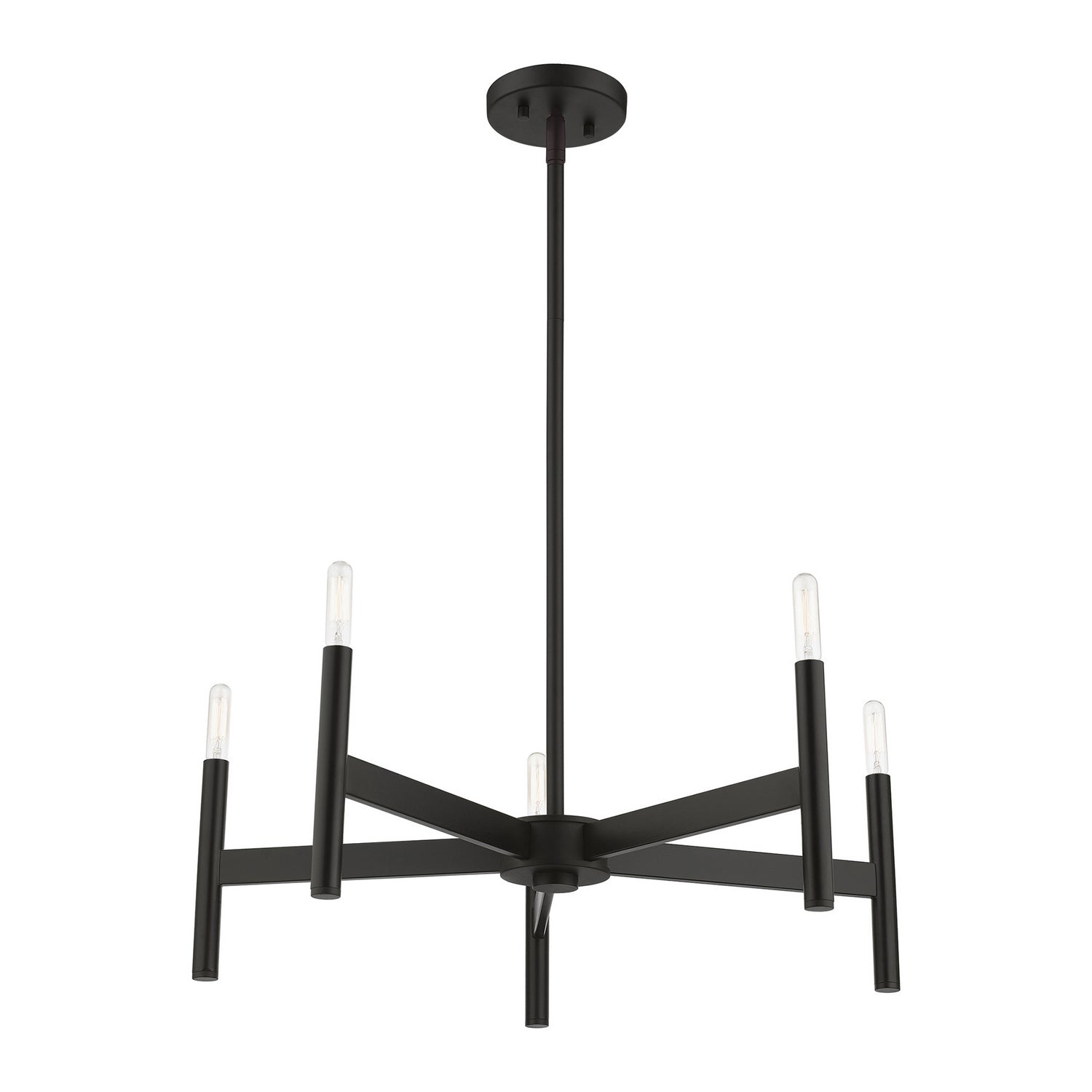 Livex Lighting - 51175-04 - Five Light Chandelier - Copenhagen - Black