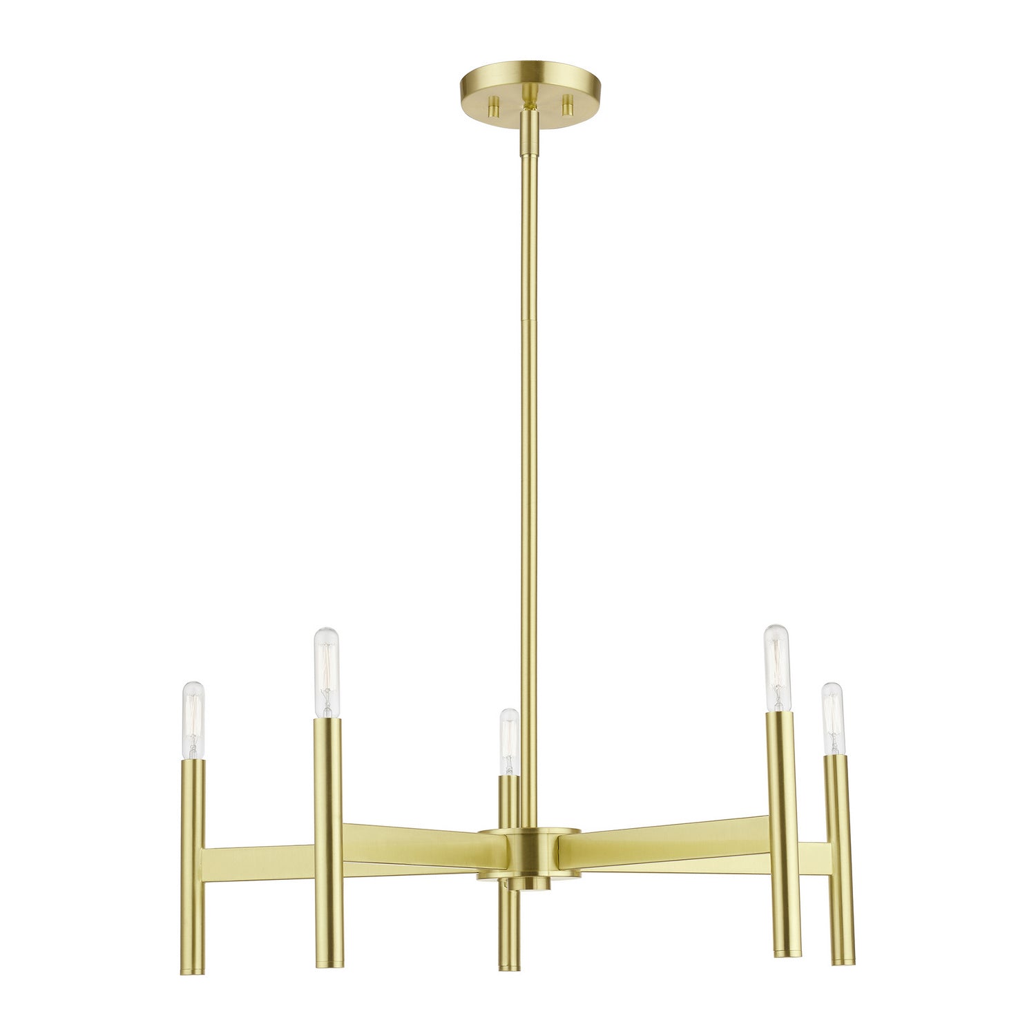 Livex Lighting - 51175-12 - Five Light Chandelier - Copenhagen - Satin Brass