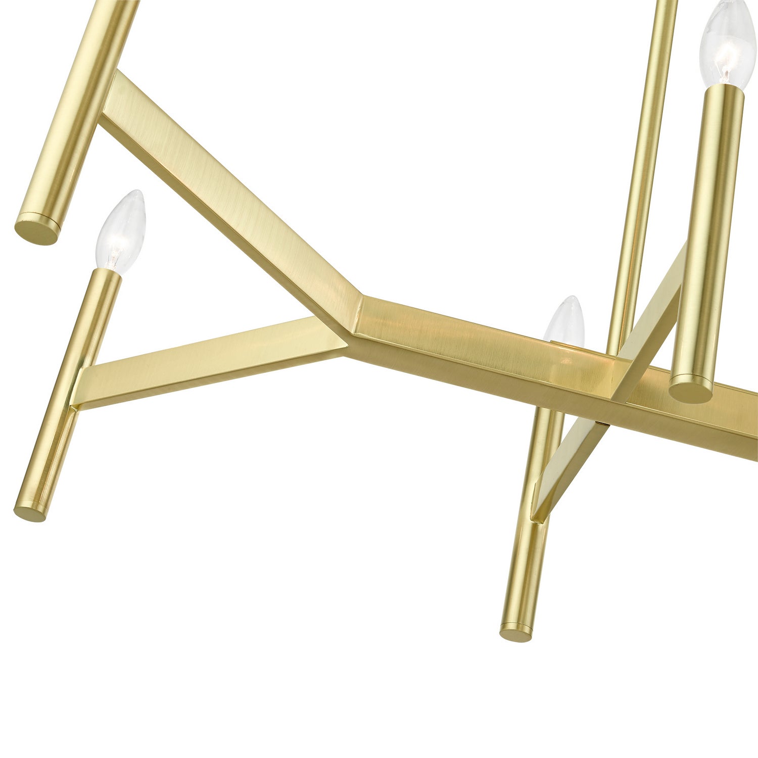 Livex Lighting - 51178-12 - Eight Light Linear Chandelier - Copenhagen - Satin Brass
