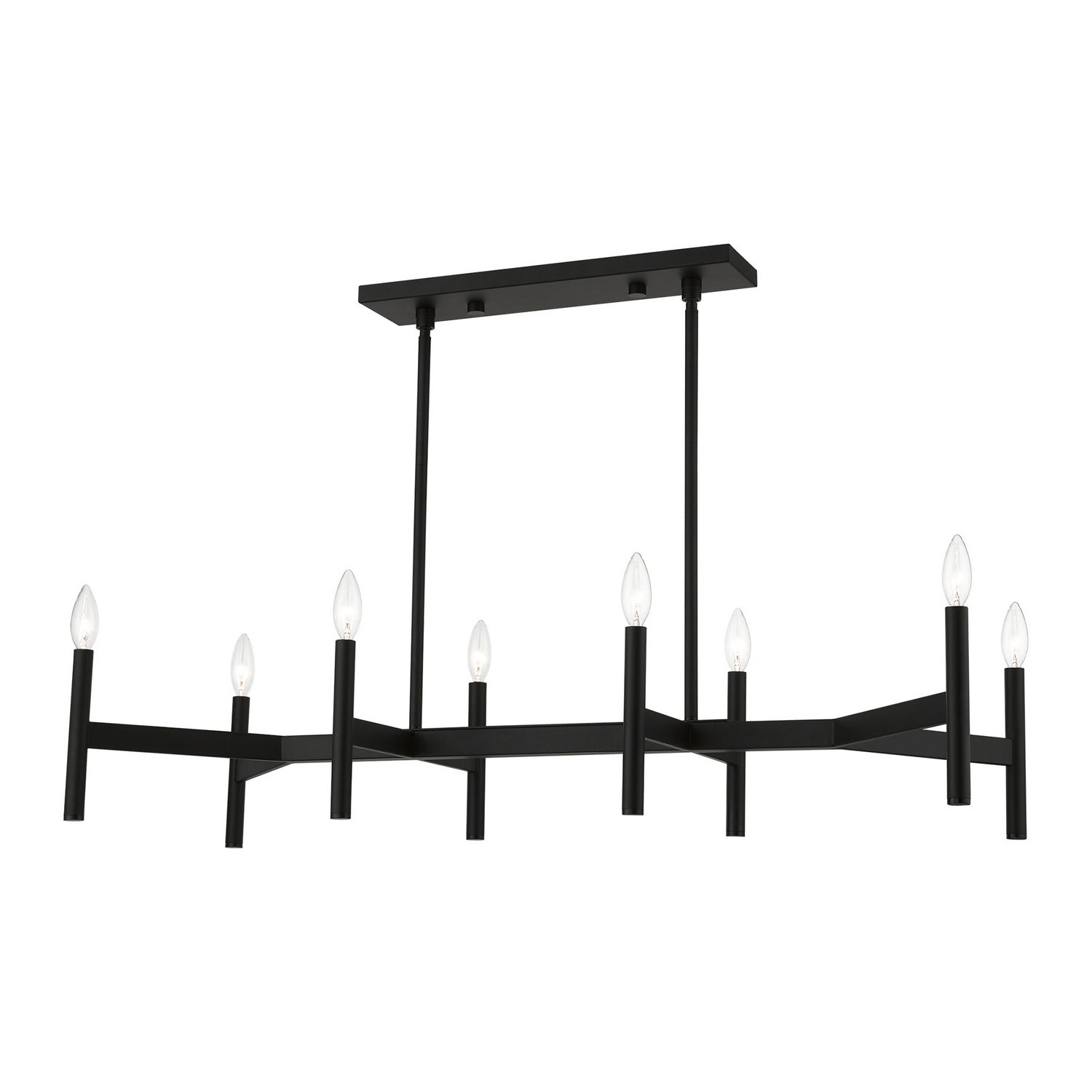 Livex Lighting - 51178-04 - Eight Light Linear Chandelier - Copenhagen - Black