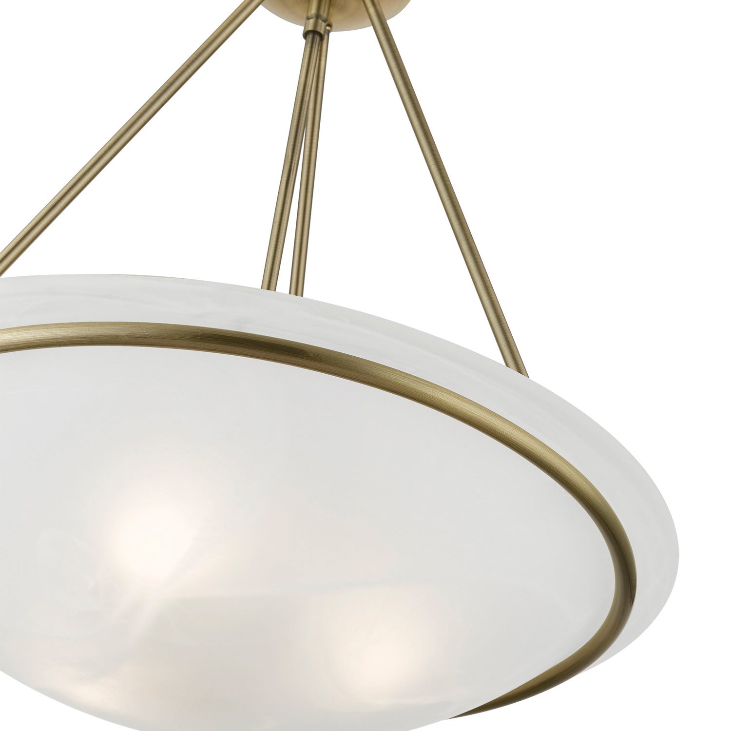 Livex Lighting - 4826-01 - Three Light Pendant - Newburgh - Antique Brass