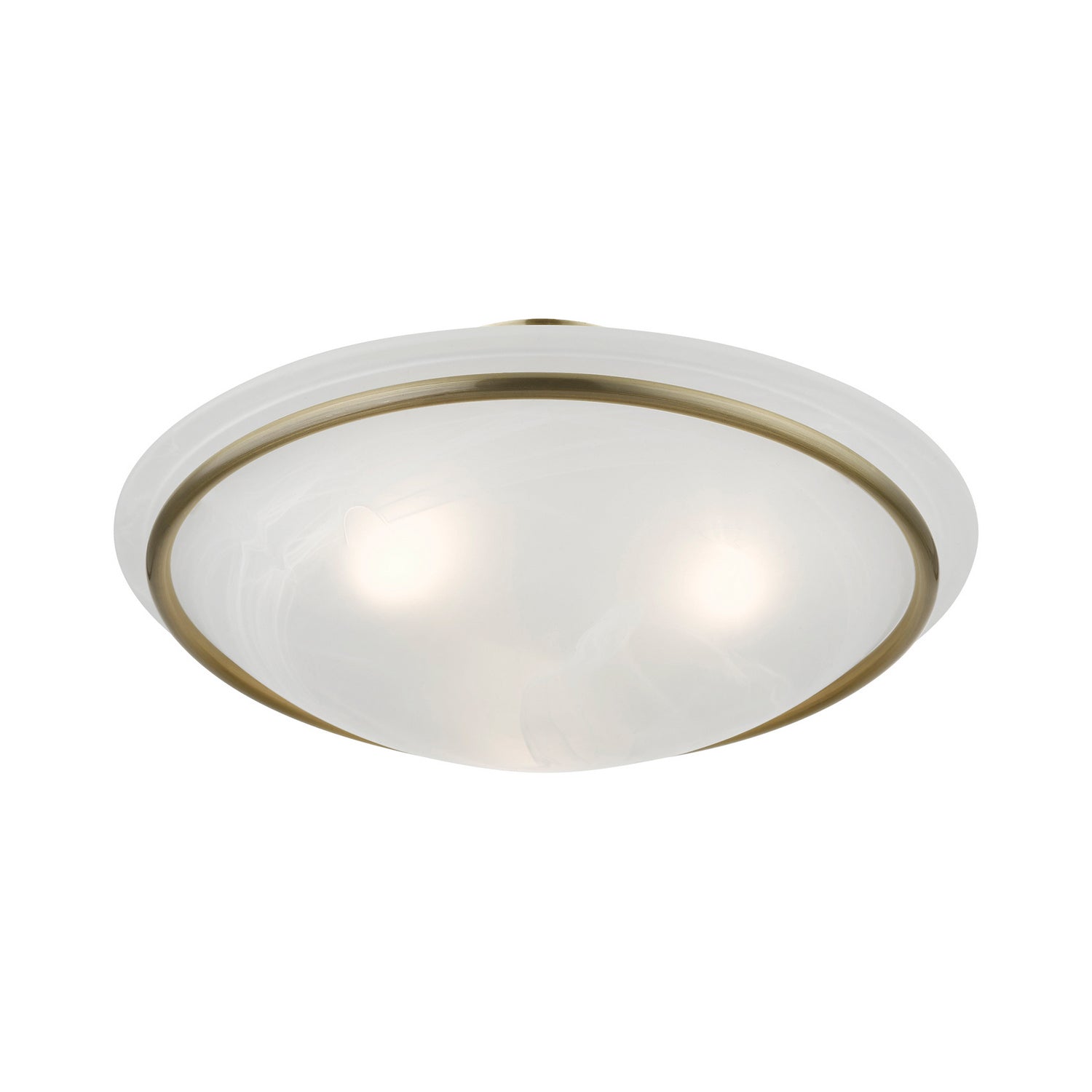 Livex Lighting - 4824-01 - Three Light Semi-Flush Mount - Newburgh - Antique Brass