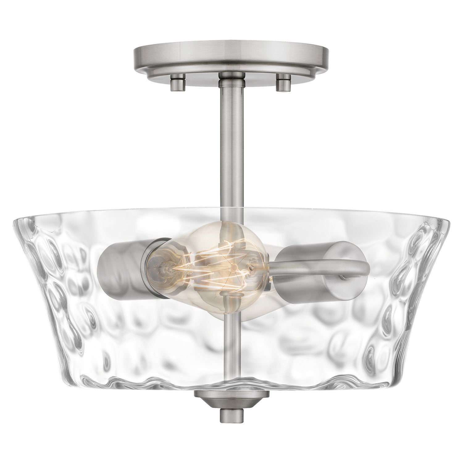 Quoizel - ACA1711BN - Two Light Semi Flush Mount - Acacia - Brushed Nickel