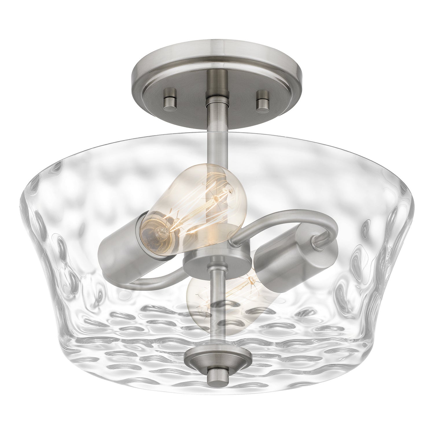 Quoizel - ACA1711BN - Two Light Semi Flush Mount - Acacia - Brushed Nickel