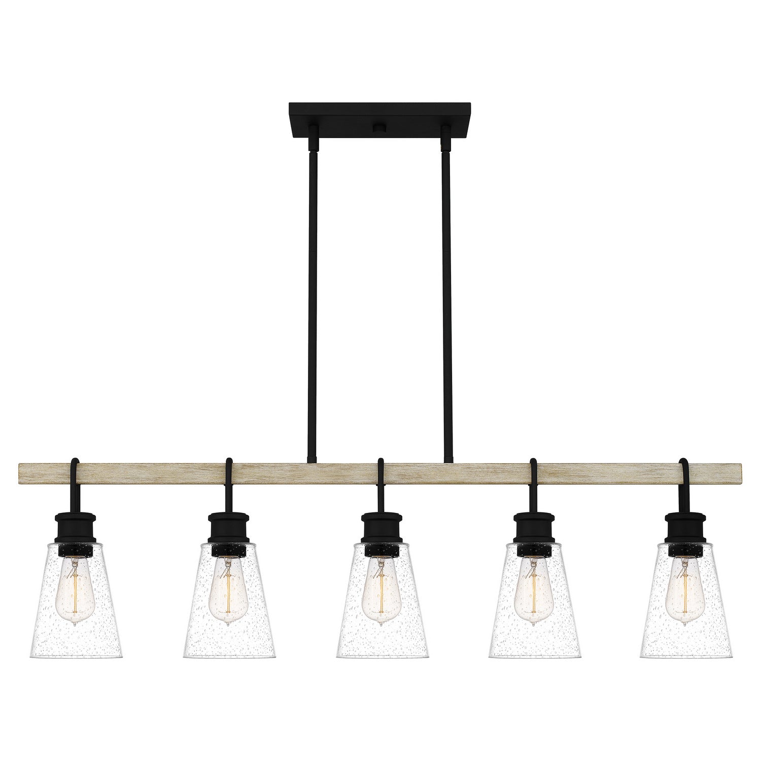 Quoizel - KGB142EK - Five Light Linear Chandelier - Kingsbridge - Earth Black