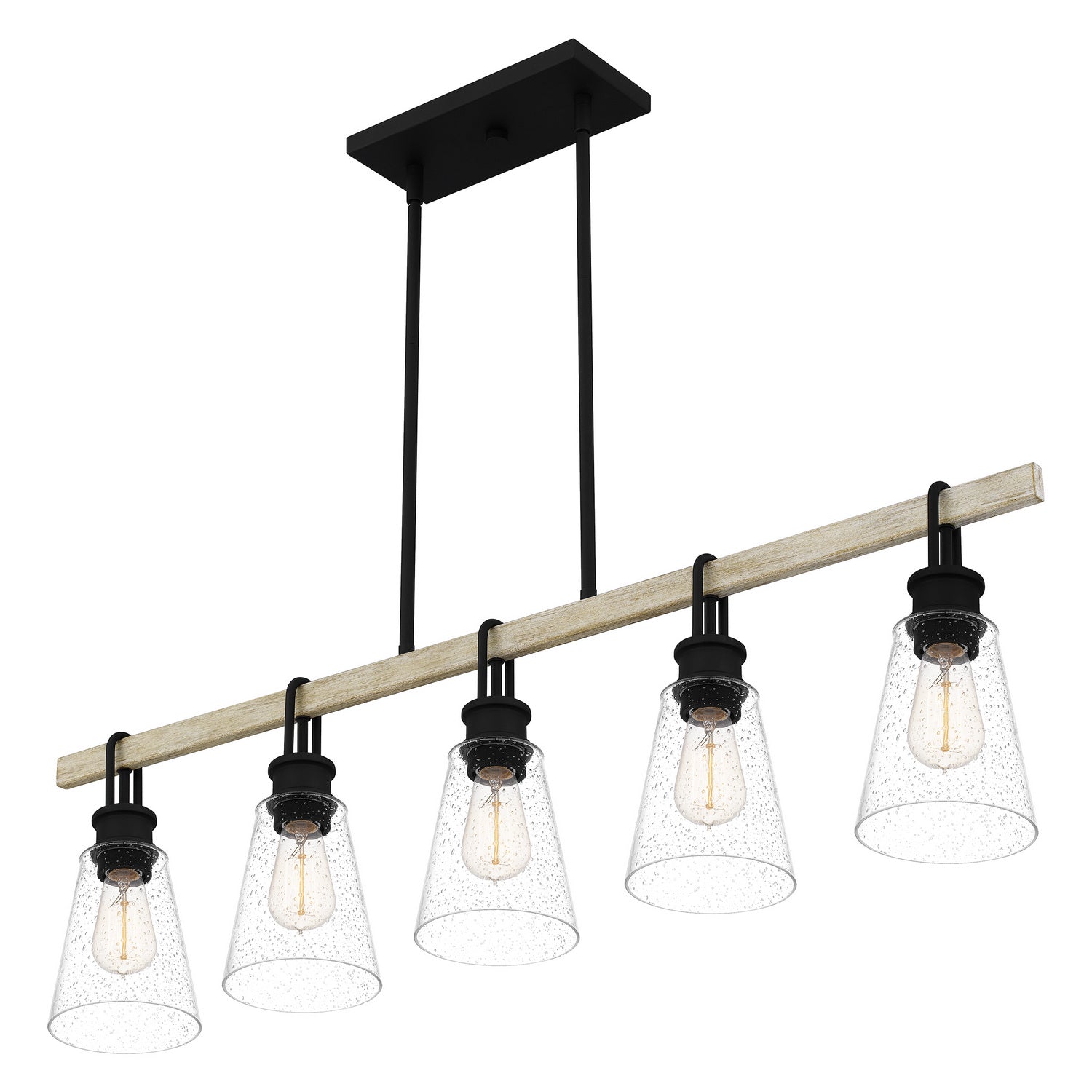 Quoizel - KGB142EK - Five Light Linear Chandelier - Kingsbridge - Earth Black