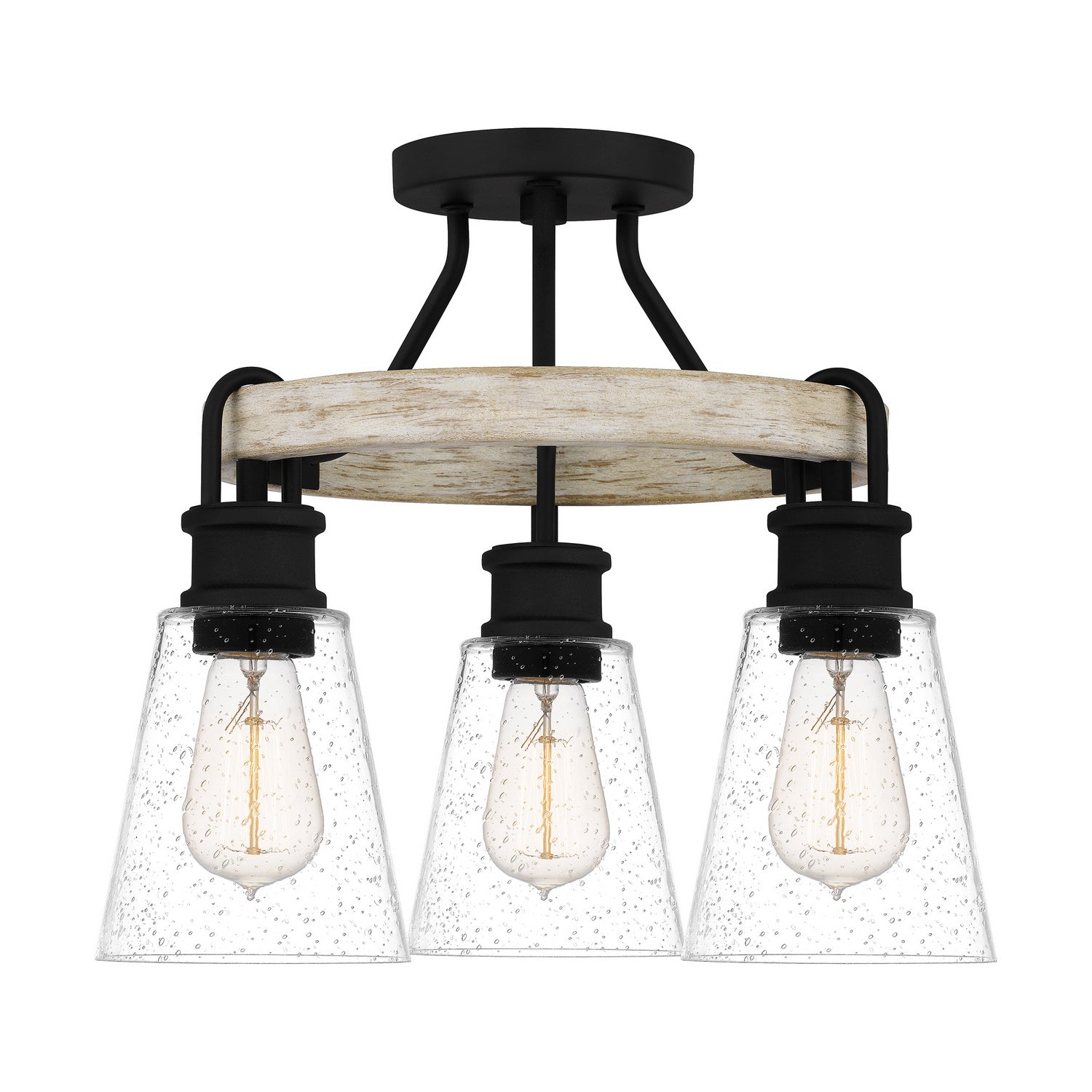 Quoizel - KGB1718EK - Three Light Semi Flush Mount - Kingsbridge - Earth Black