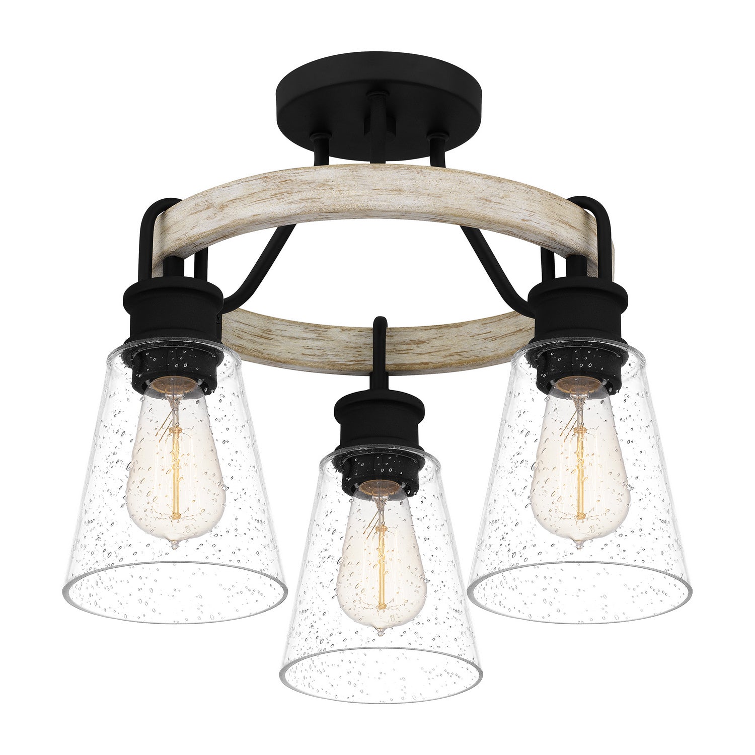 Quoizel - KGB1718EK - Three Light Semi Flush Mount - Kingsbridge - Earth Black
