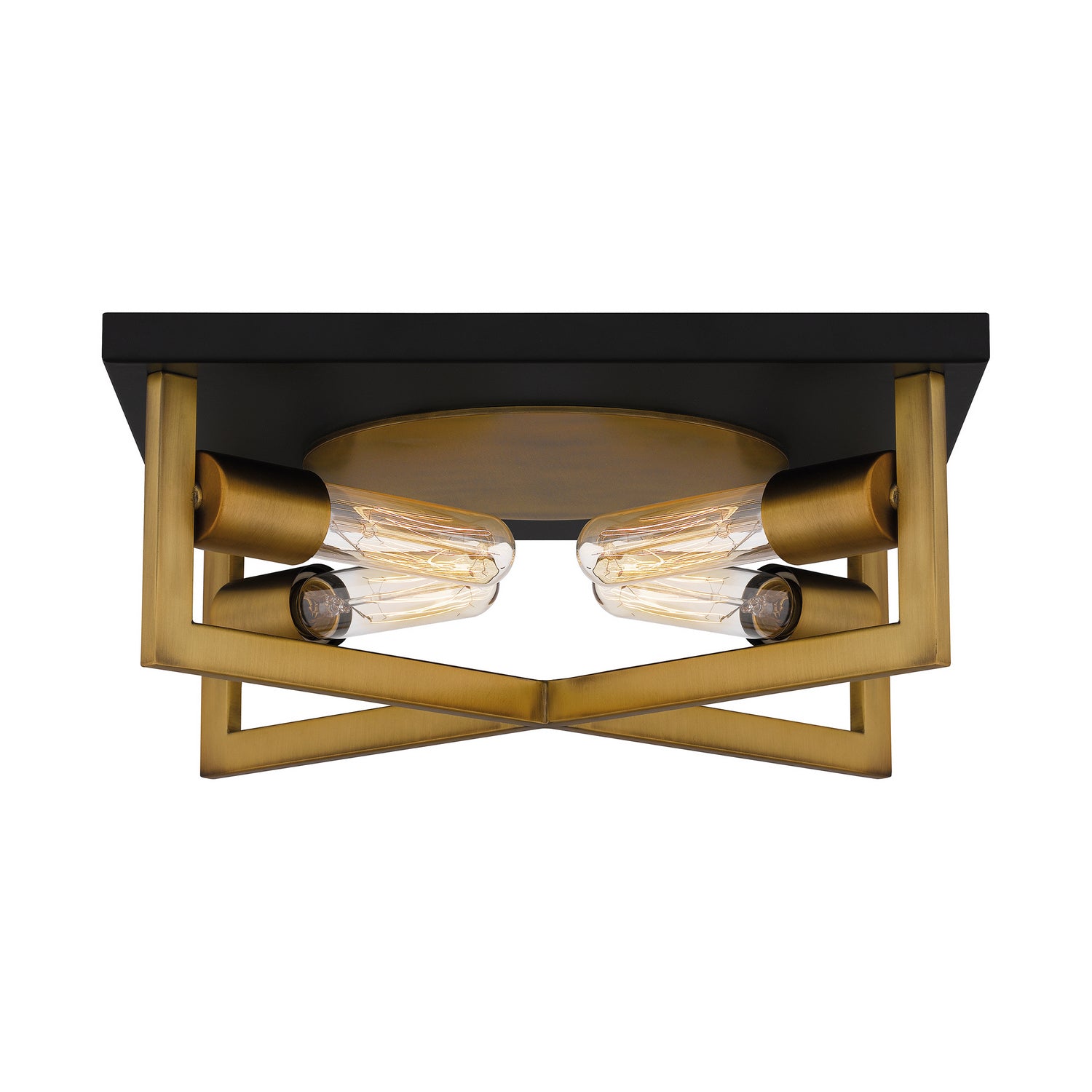 Quoizel - QFL5353AB - Four Light Flush Mount - Brunson - Aged Brass