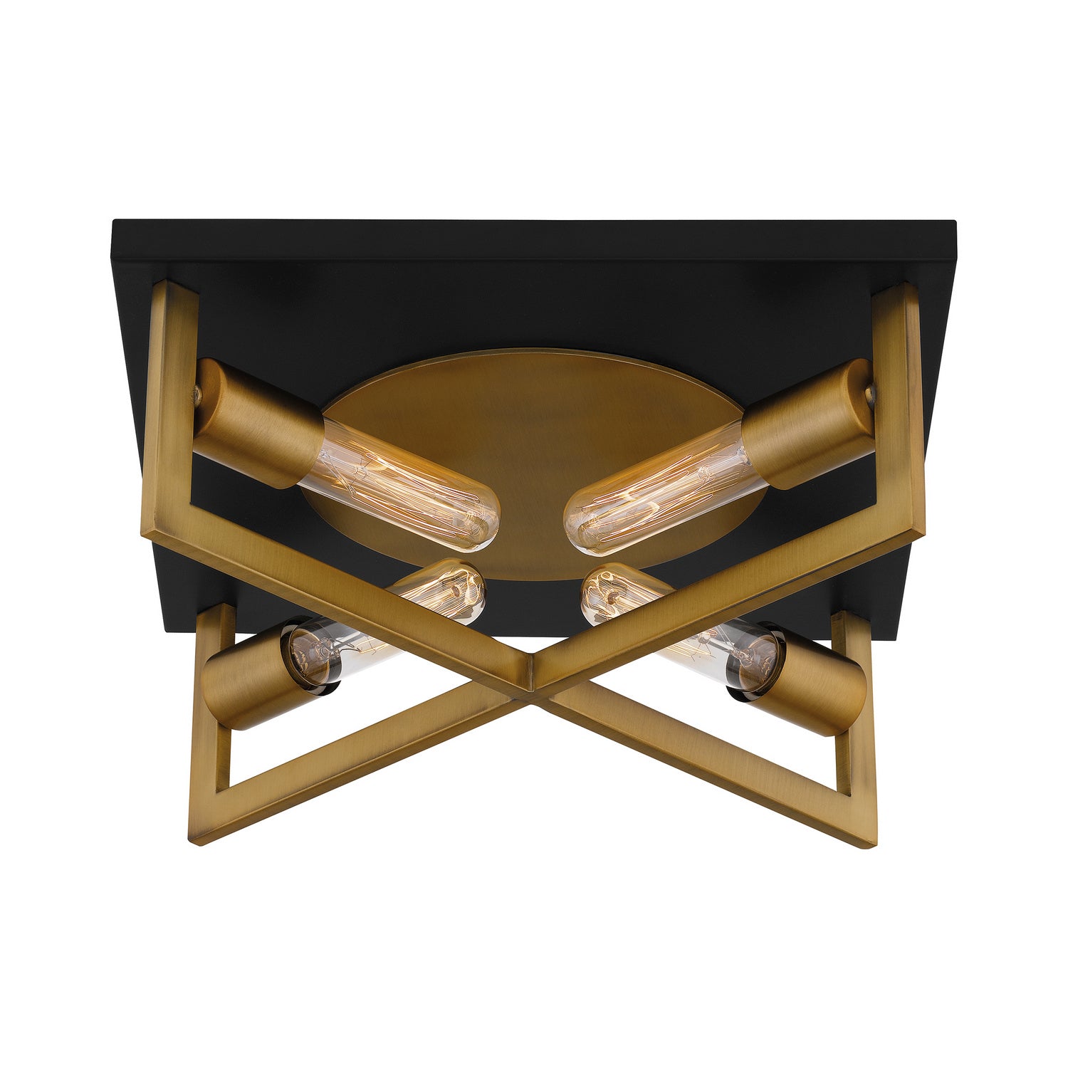 Quoizel - QFL5353AB - Four Light Flush Mount - Brunson - Aged Brass