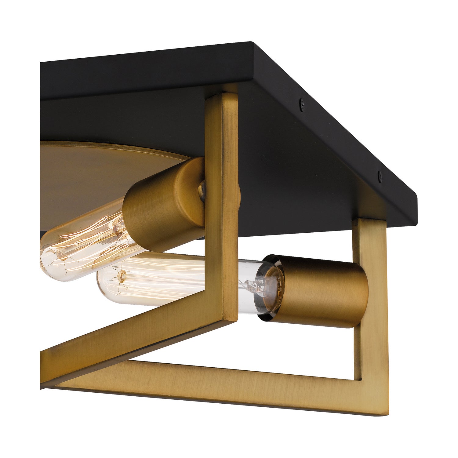 Quoizel - QFL5353AB - Four Light Flush Mount - Brunson - Aged Brass