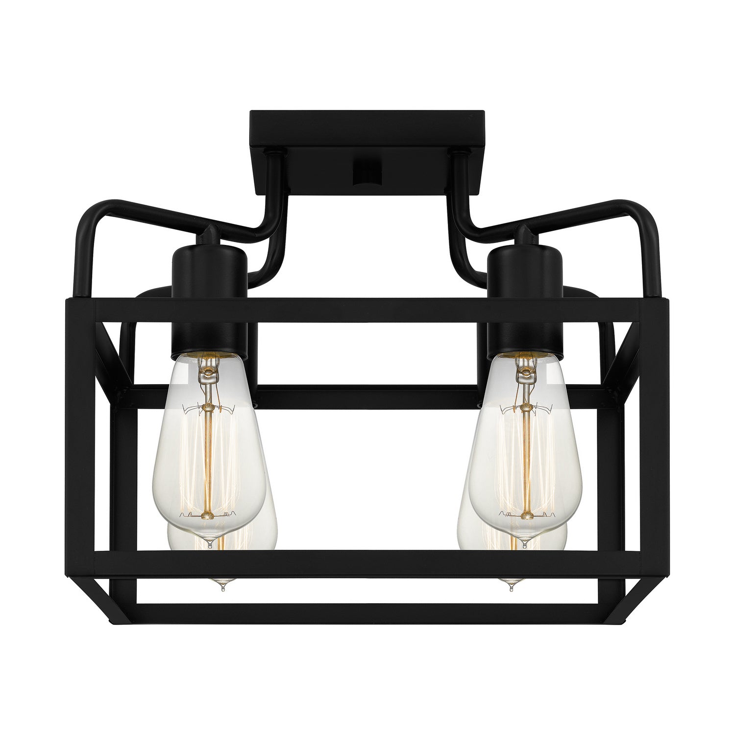 Quoizel - QSF5349MBK - Four Light Semi-Flush Mount - Paulsen - Matte Black