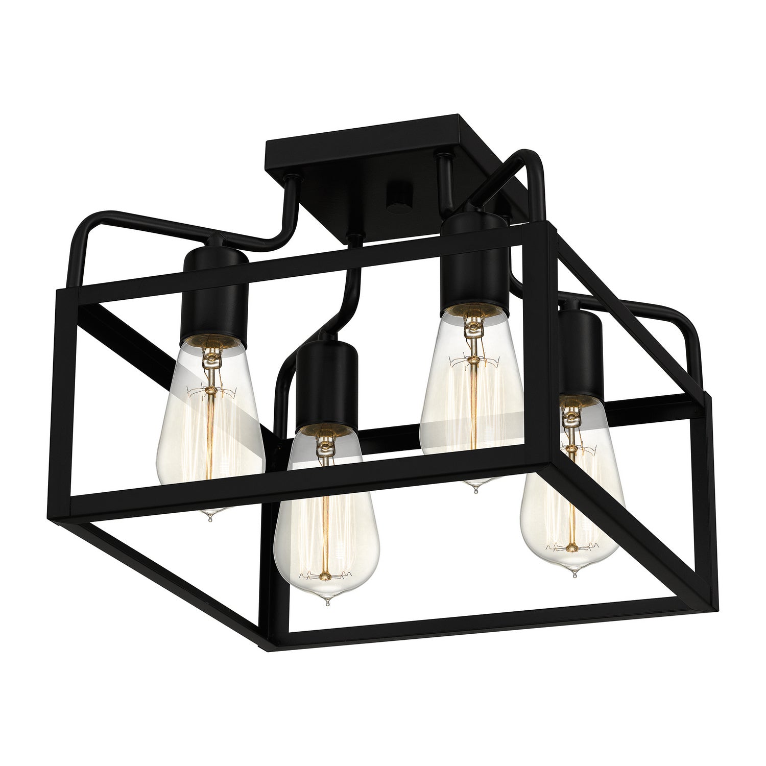 Quoizel - QSF5349MBK - Four Light Semi-Flush Mount - Paulsen - Matte Black
