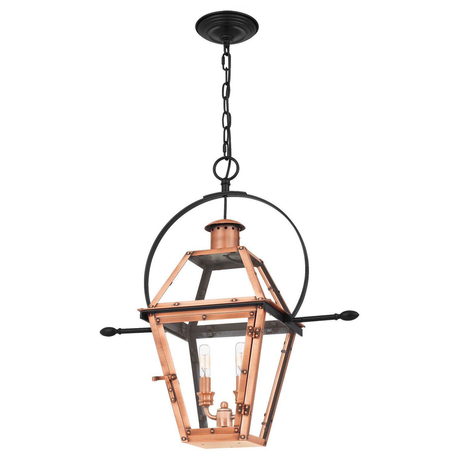 Quoizel - RO2811AC - Two Light Pendant - Rue De Royal - Aged Copper
