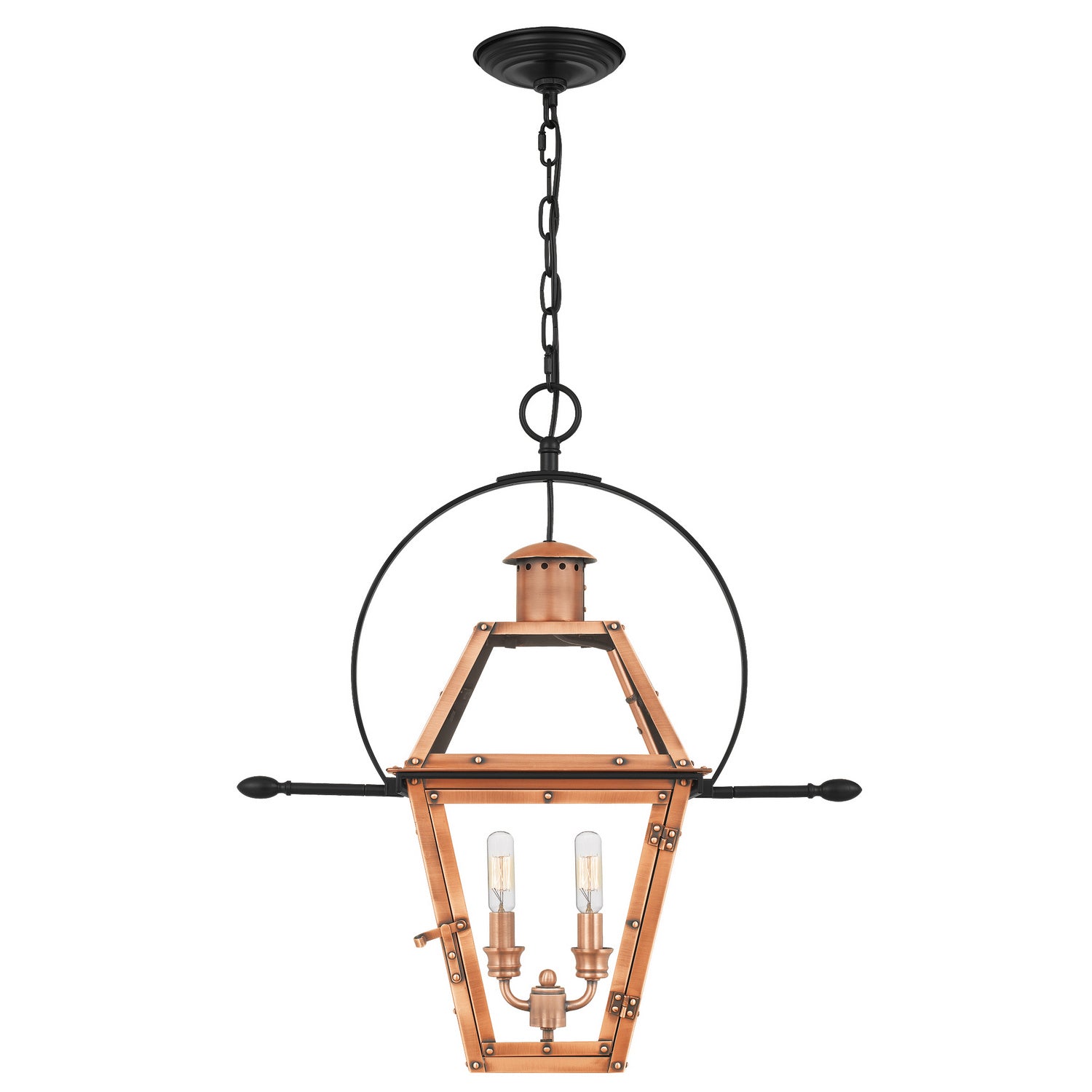 Quoizel - RO2811AC - Two Light Pendant - Rue De Royal - Aged Copper