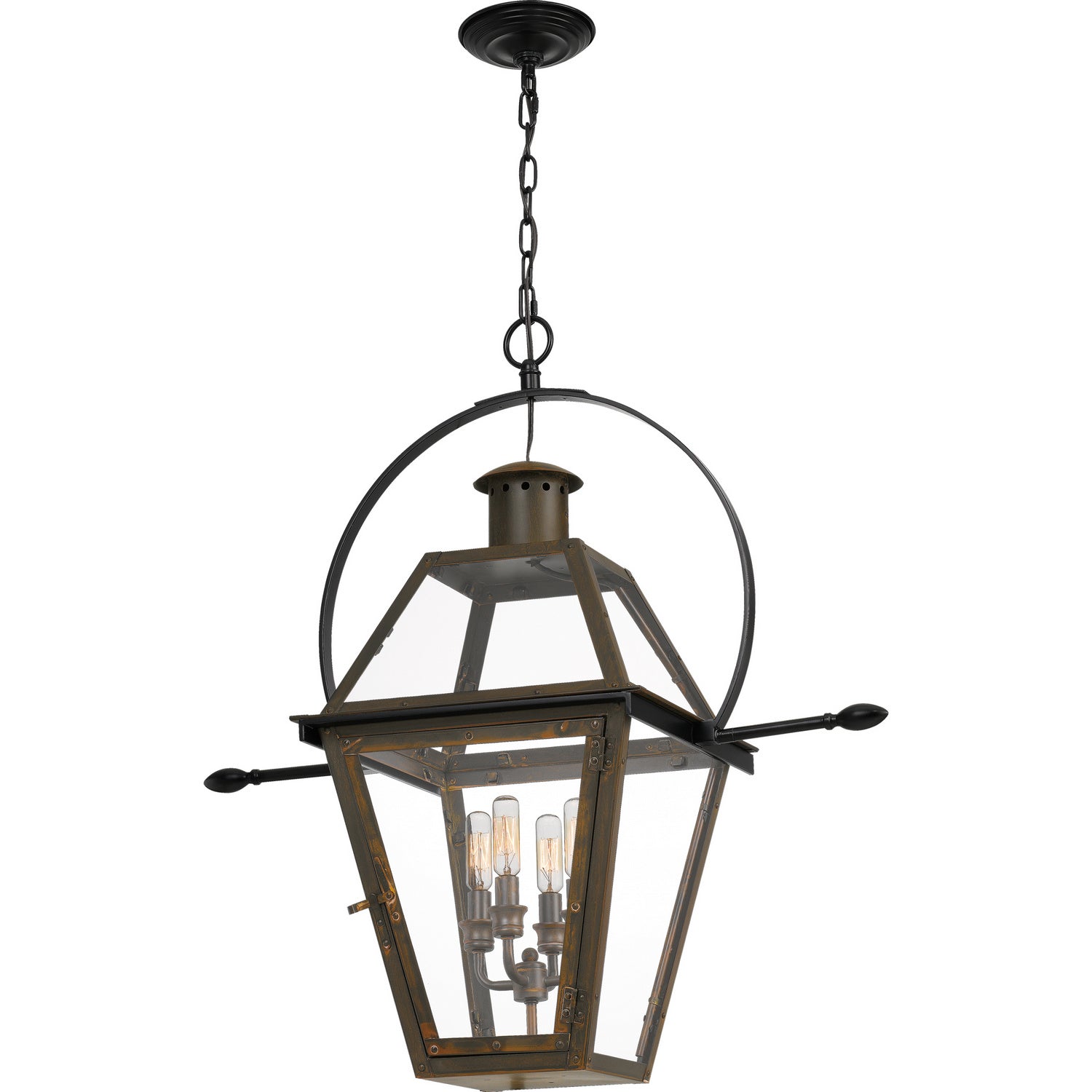 Quoizel - RO2814IZ - Four Light Pendant - Rue De Royal - Industrial Bronze