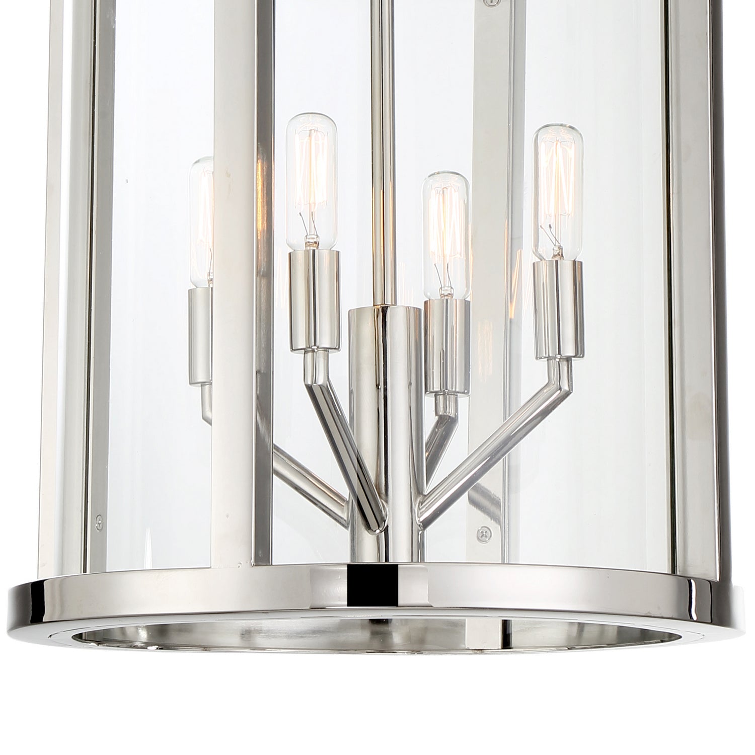 Crystorama - DEV-B8004-PN_CEILING - Four Light Semi Flush Mount - Devon - Polished Nickel