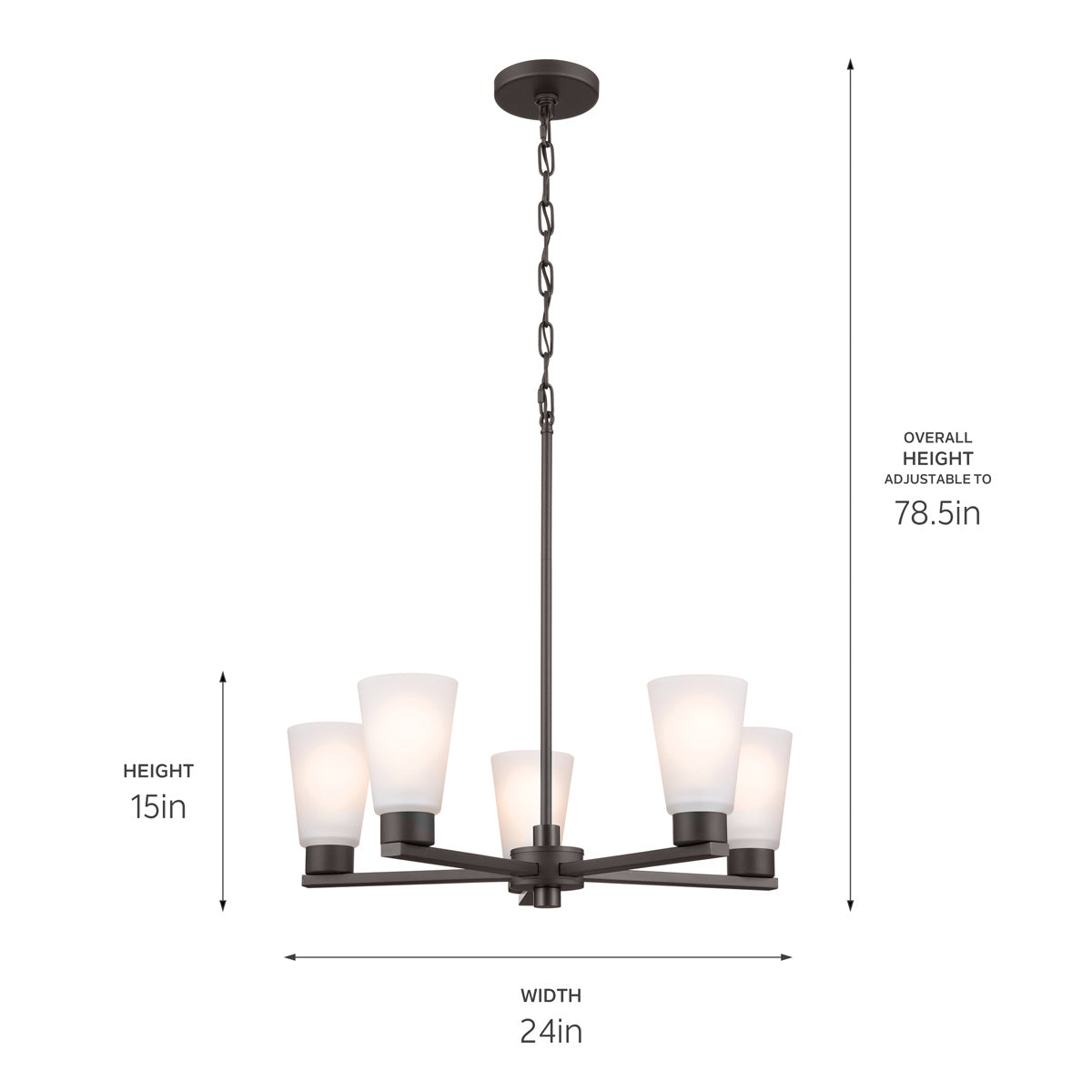 Kichler - 52436OZ - Five Light Chandelier - Stamos - Olde Bronze