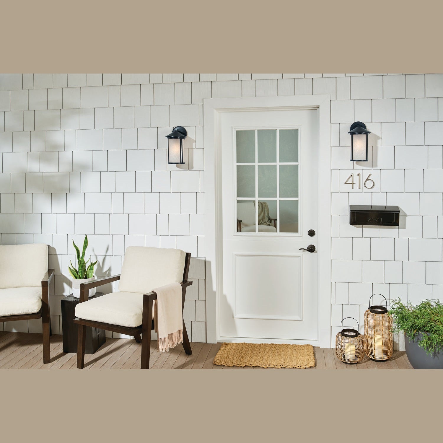 Kichler - 59099BK - One Light Outdoor Wall Mount - Lombard - Black