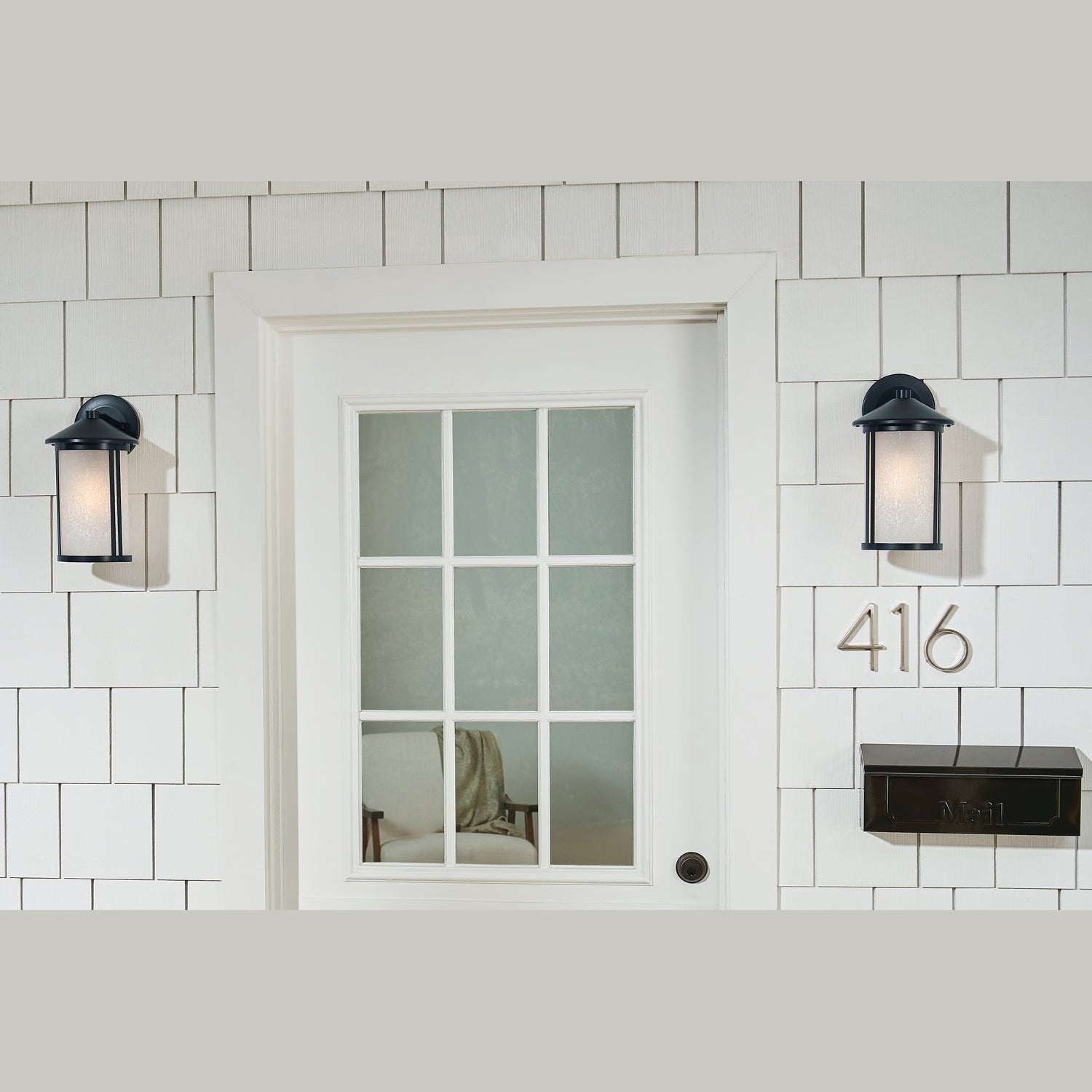 Kichler - 59099BK - One Light Outdoor Wall Mount - Lombard - Black