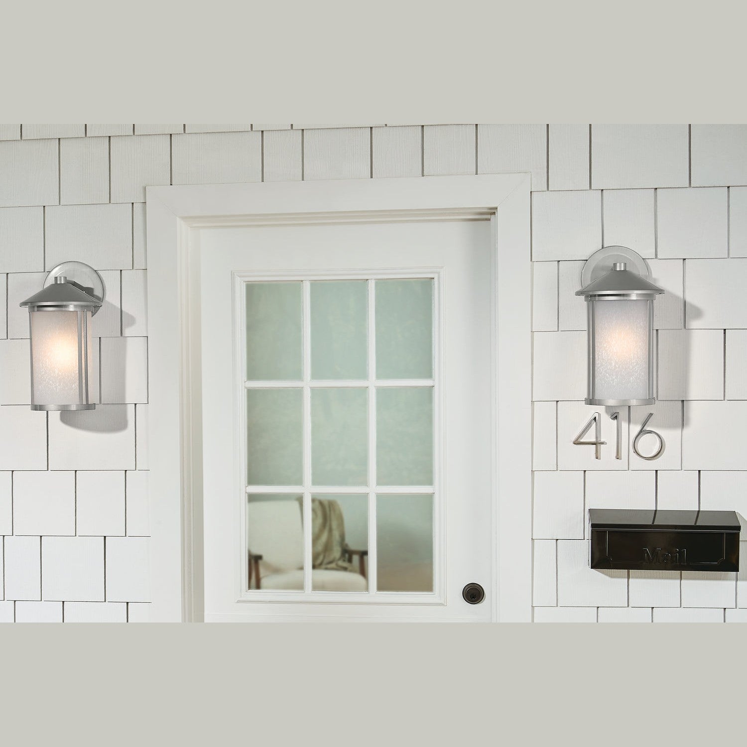 Kichler - 59100BA - One Light Outdoor Wall Mount - Lombard - Brushed Aluminum