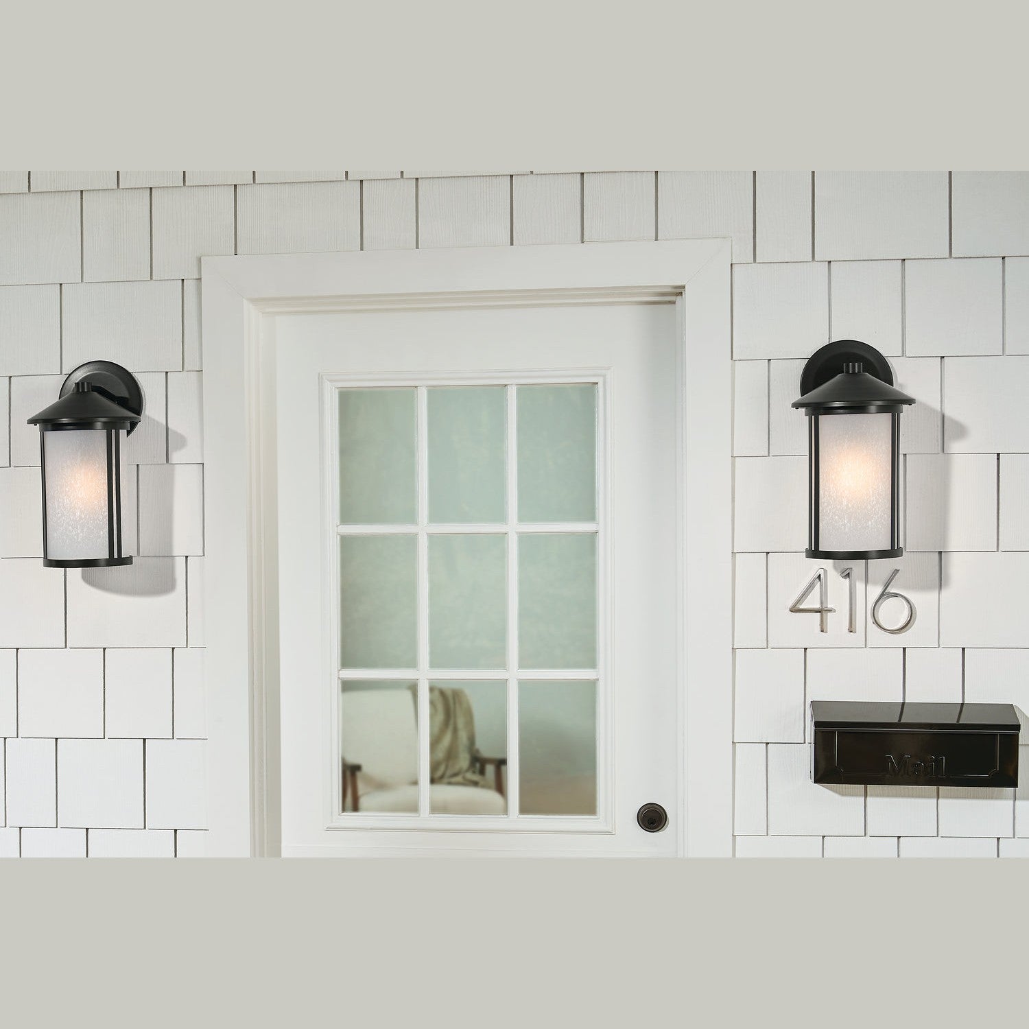 Kichler - 59100BK - One Light Outdoor Wall Mount - Lombard - Black