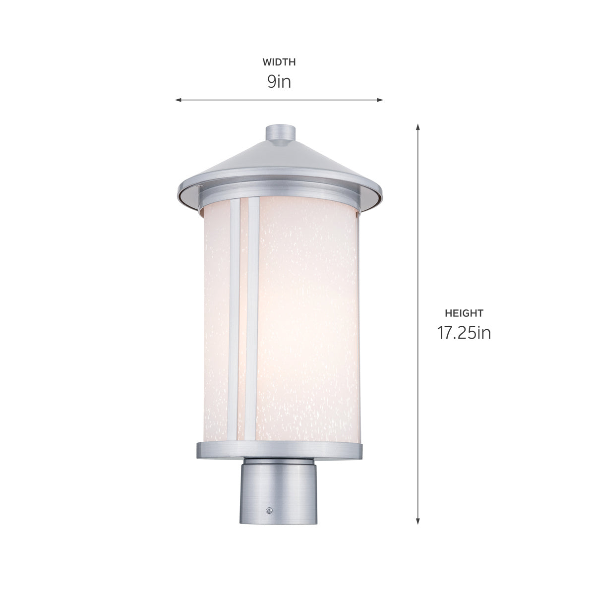 Kichler - 59101BA - One Light Outdoor Post Mount - Lombard - Brushed Aluminum