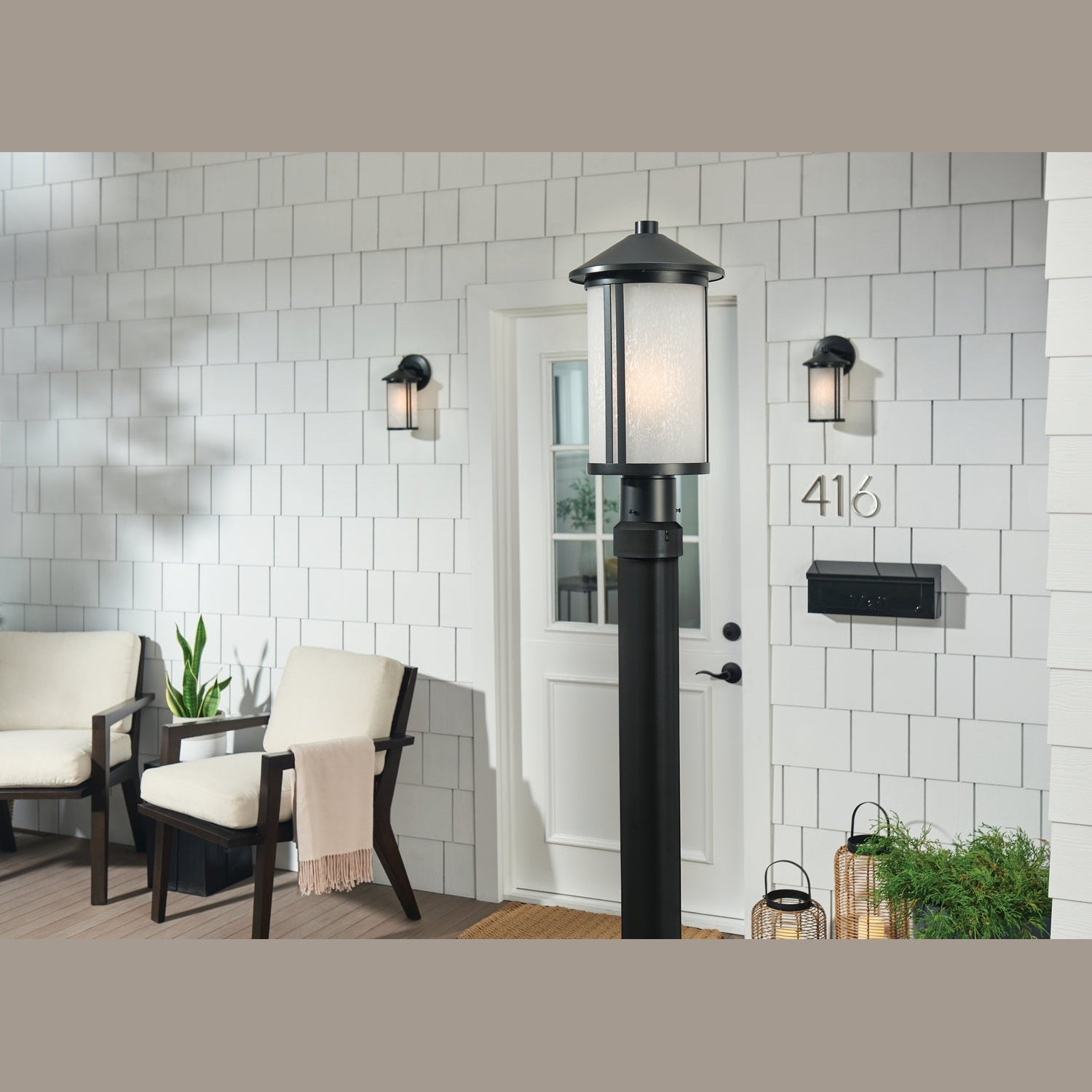 Kichler - 59101BK - One Light Outdoor Post Mount - Lombard - Black