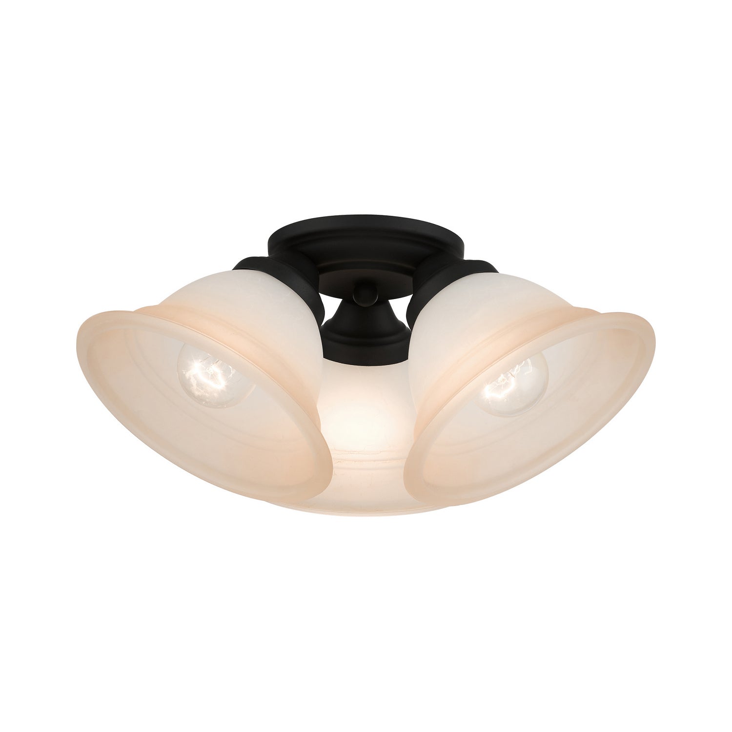 Livex Lighting - 40729-04 - Three Light Flush Mount - Wynnewood - Black