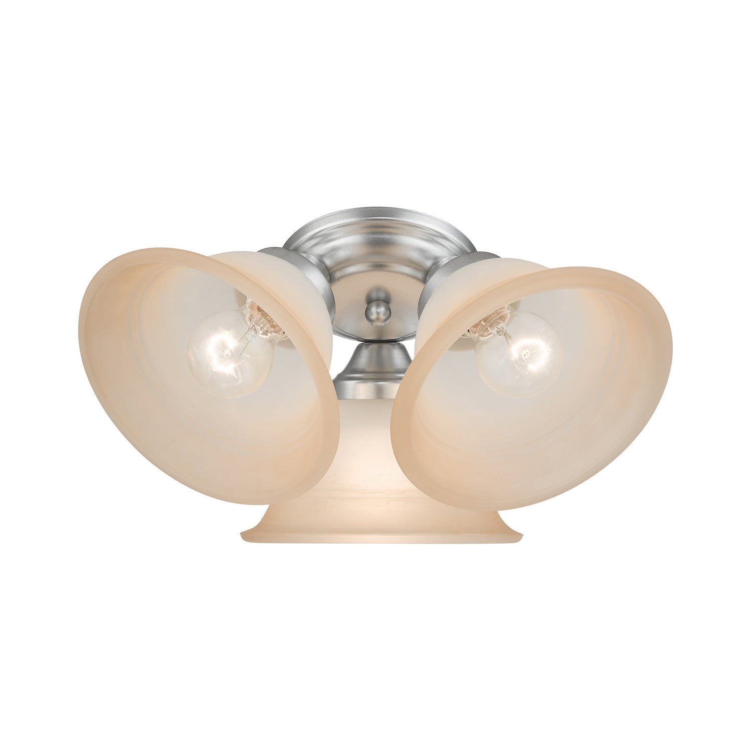 Livex Lighting - 40729-81 - Three Light Flush Mount - Wynnewood - Painted Satin Nickel