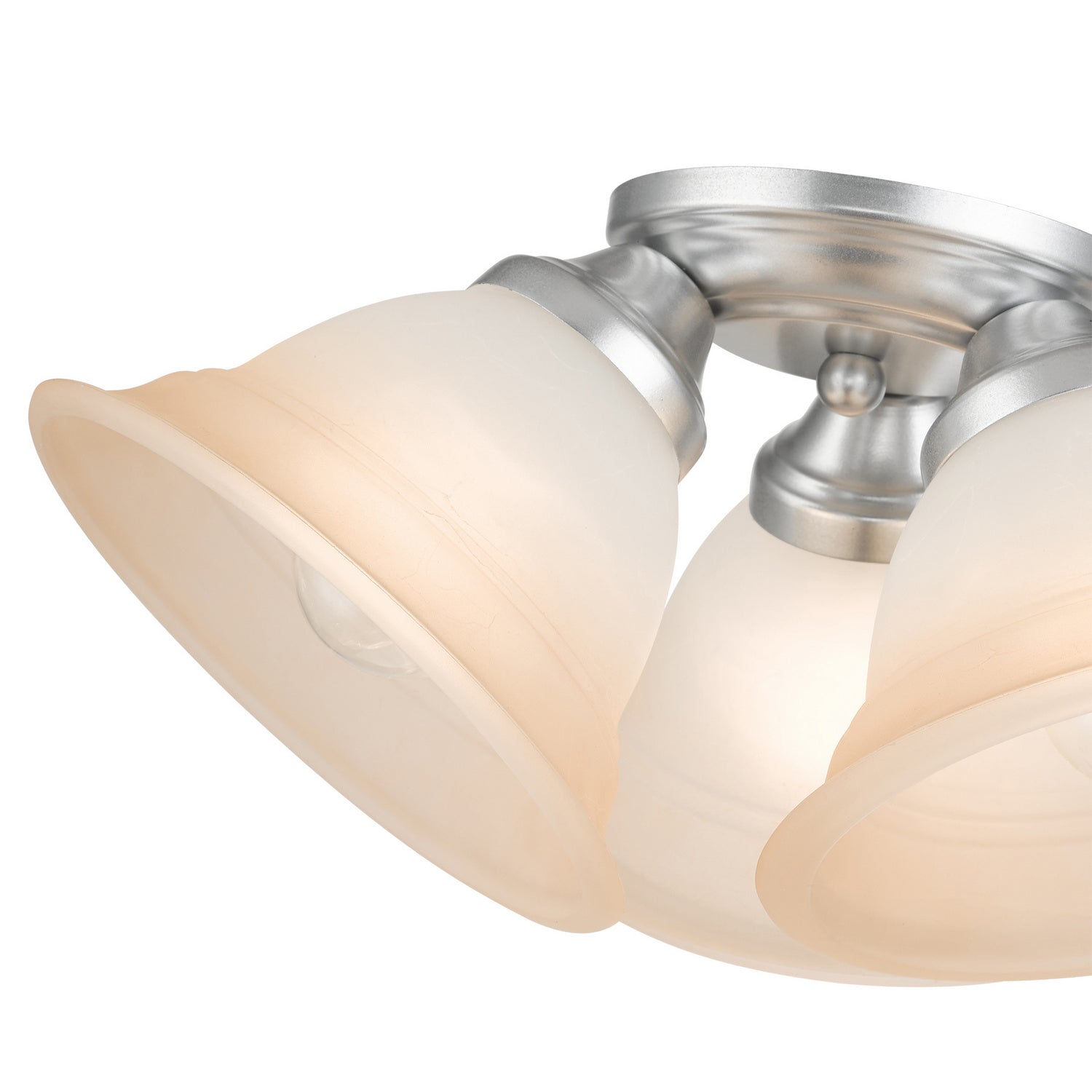 Livex Lighting - 40729-81 - Three Light Flush Mount - Wynnewood - Painted Satin Nickel