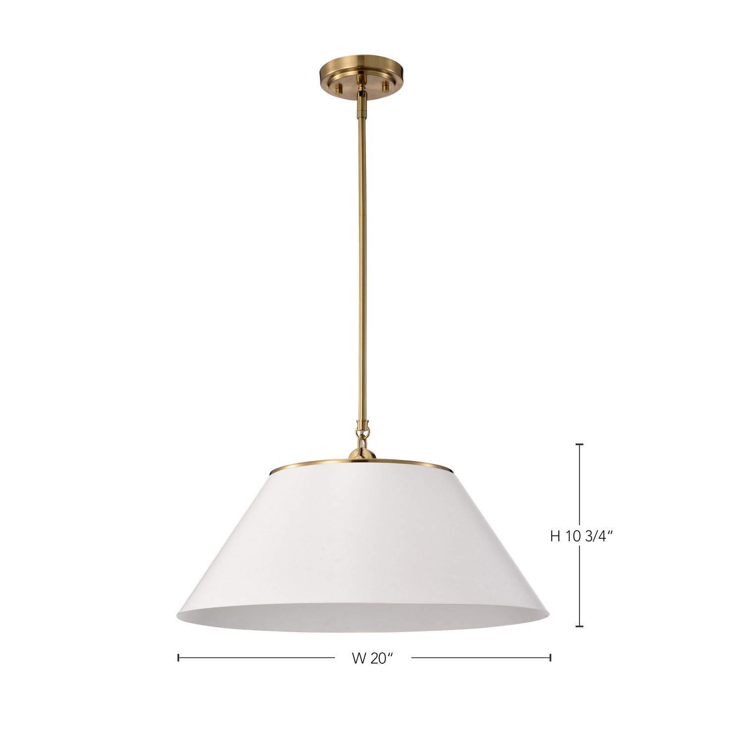 Nuvo Lighting - 60-7415 - Three Light Pendant - Dover - White / Vintage Brass